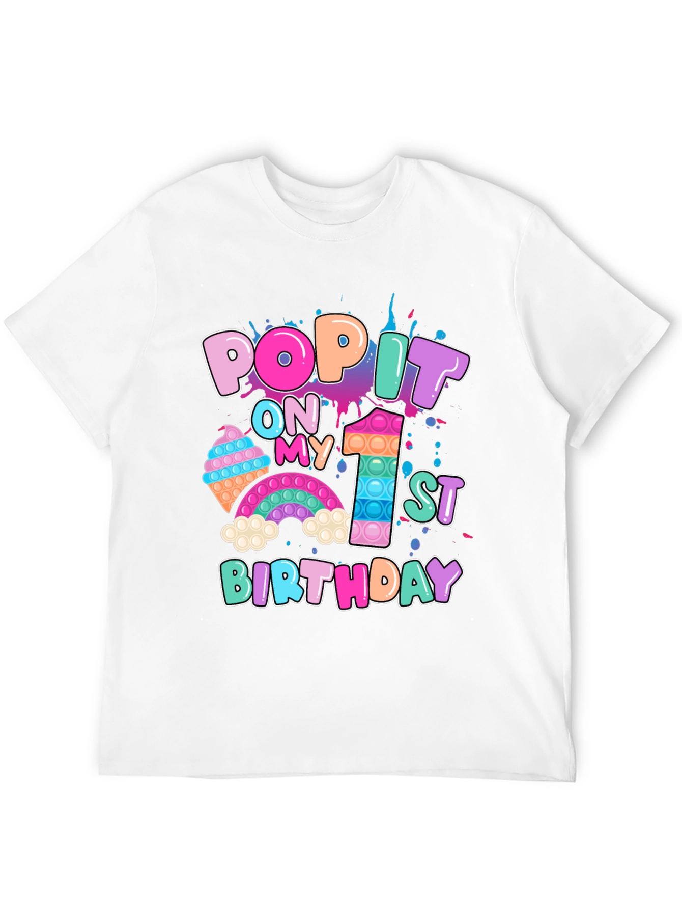 Pop It 1st Birthday T-Shirt