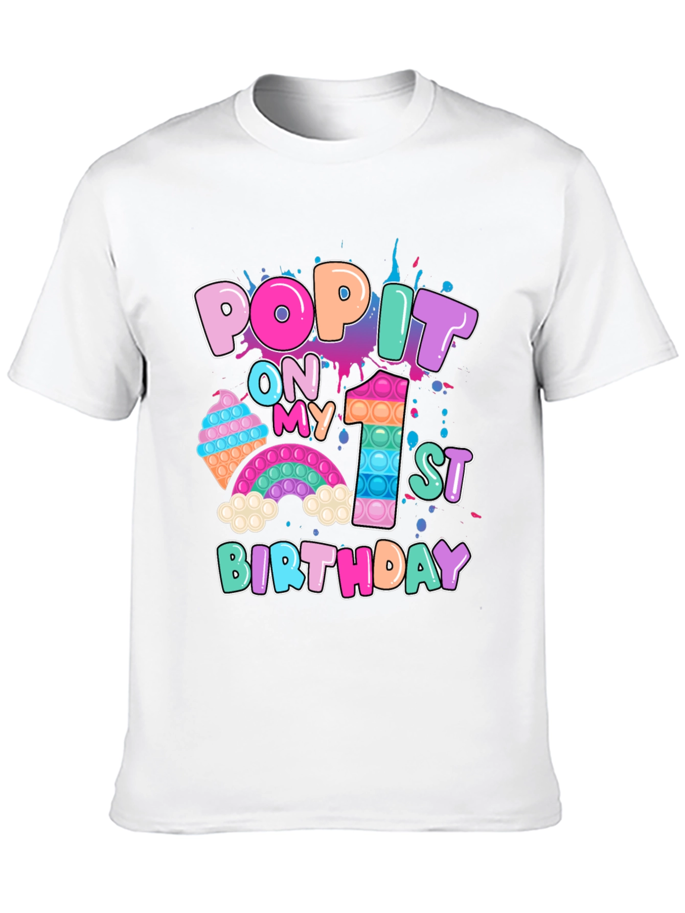 Pop It 1st Birthday T-Shirt