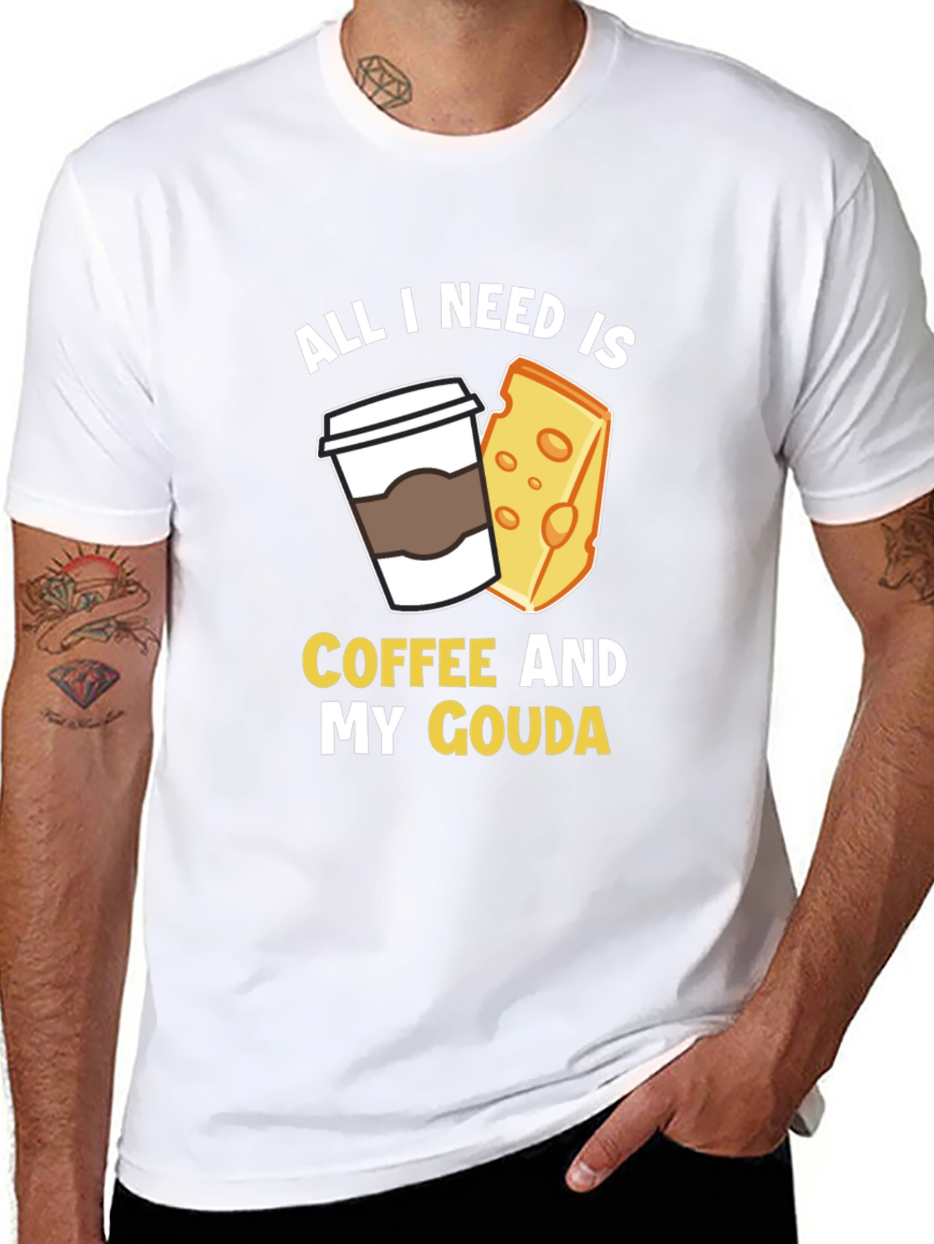 Coffee and Gouda T-Shirt - Funny Foodie Tee