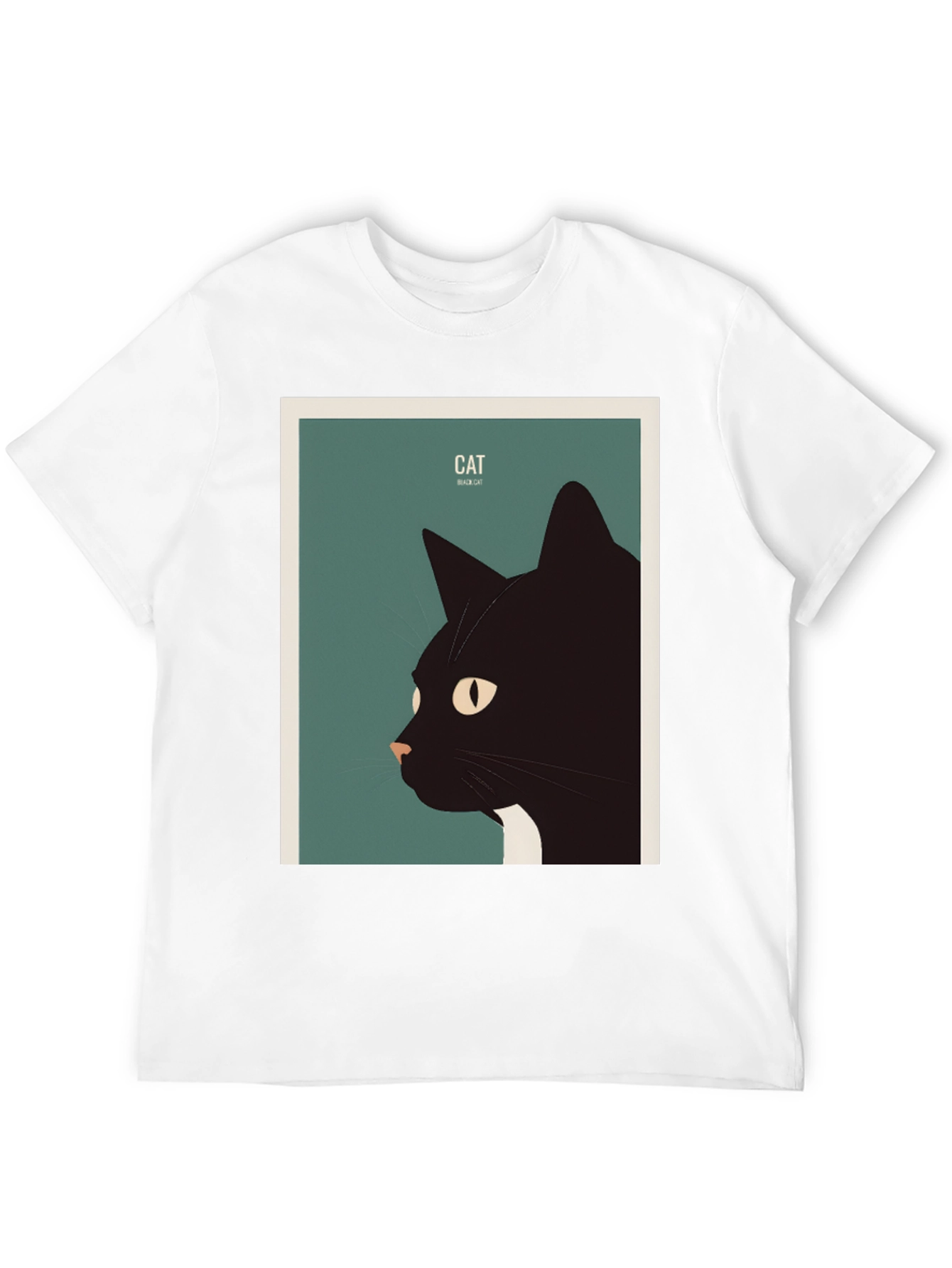 Black Cat Graphic Tee - Stylish Animal Lover Shirt