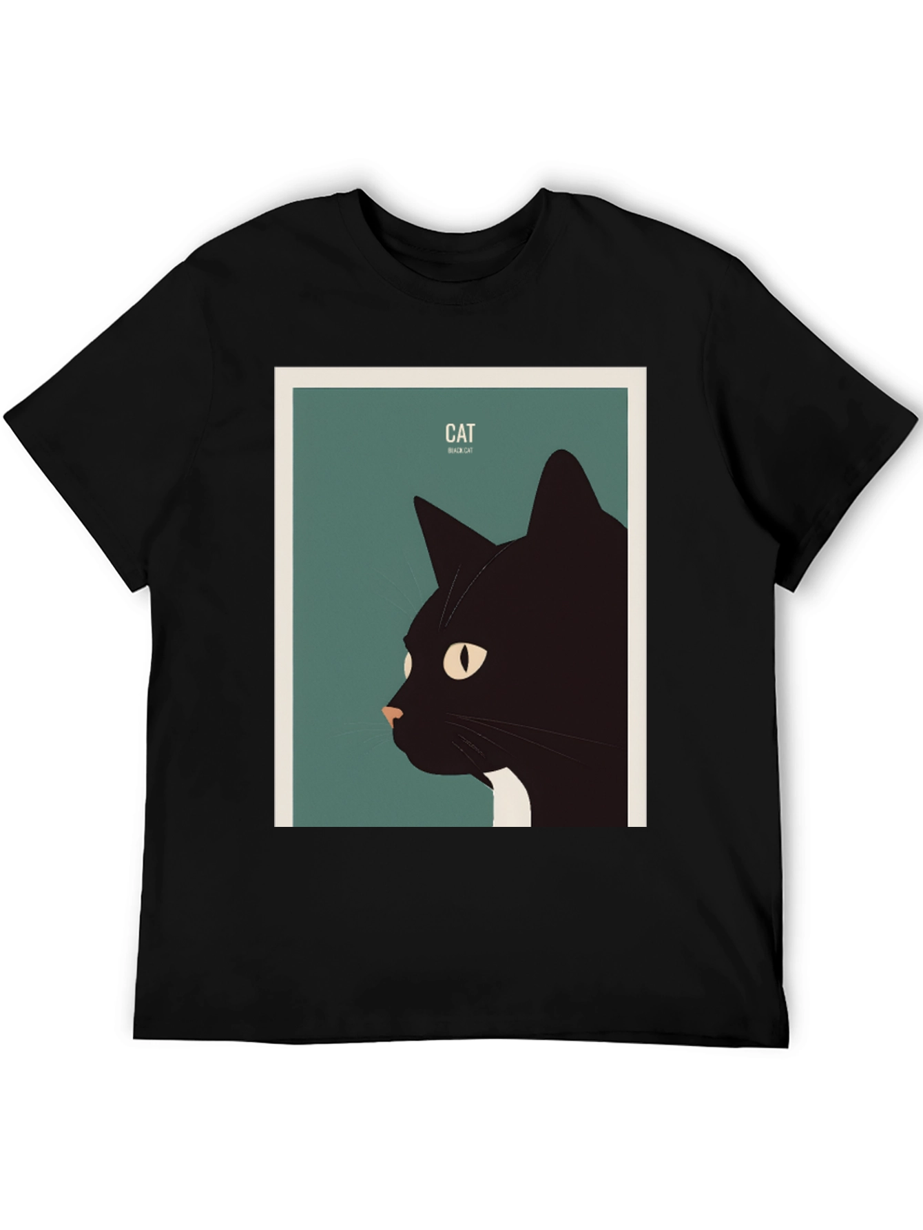 Black Cat Graphic Tee - Stylish Animal Lover Shirt