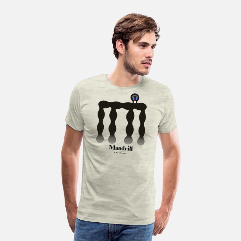 Bold monkey print "Mandrill"