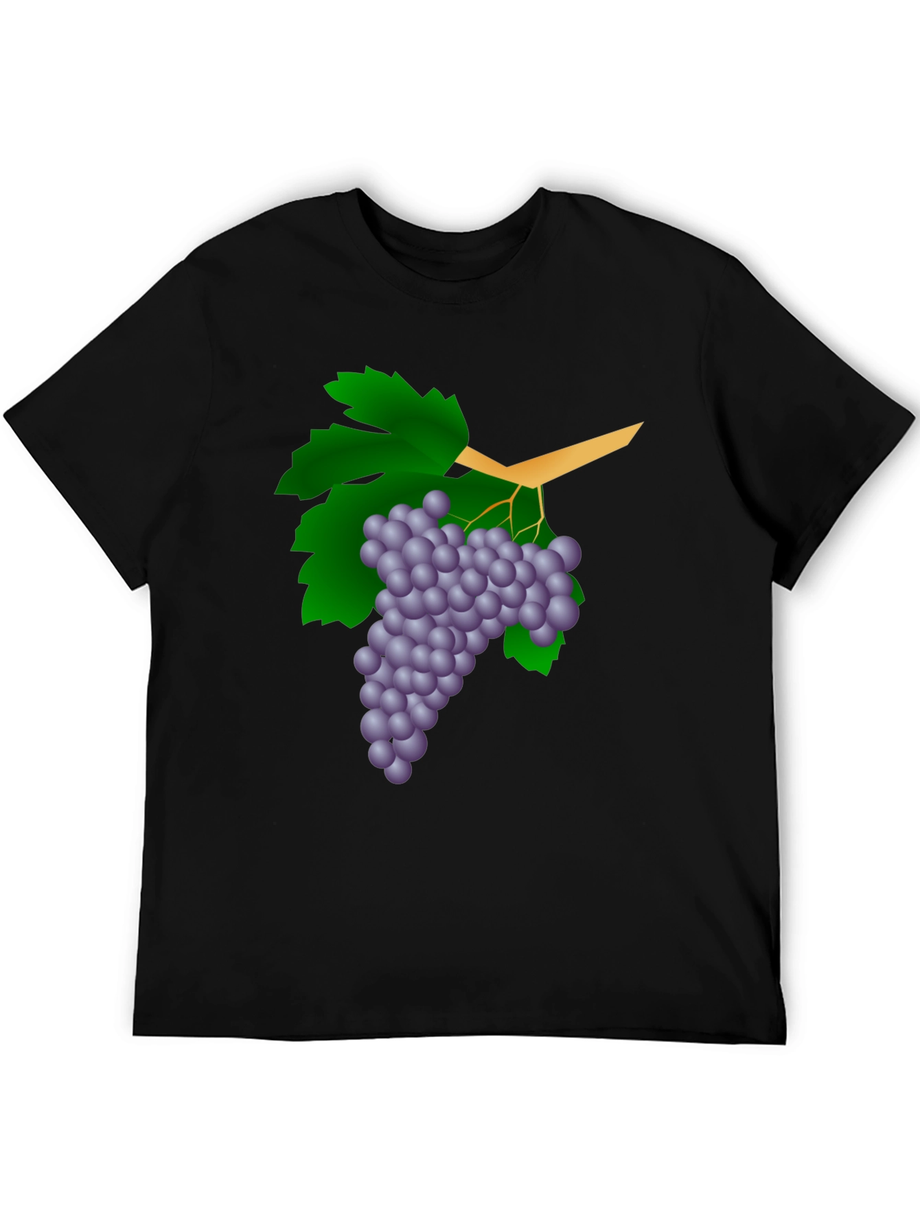 Grapes Graphic Tee - Stylish Black T-Shirt
