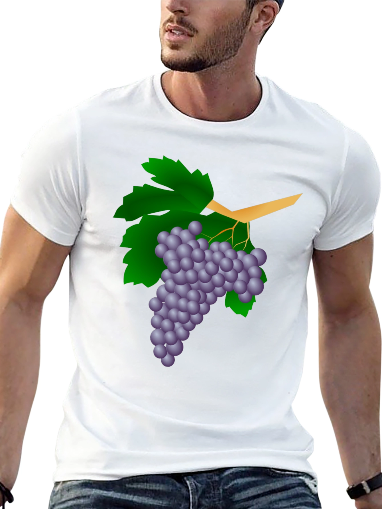Grapes Graphic Tee - Stylish Black T-Shirt