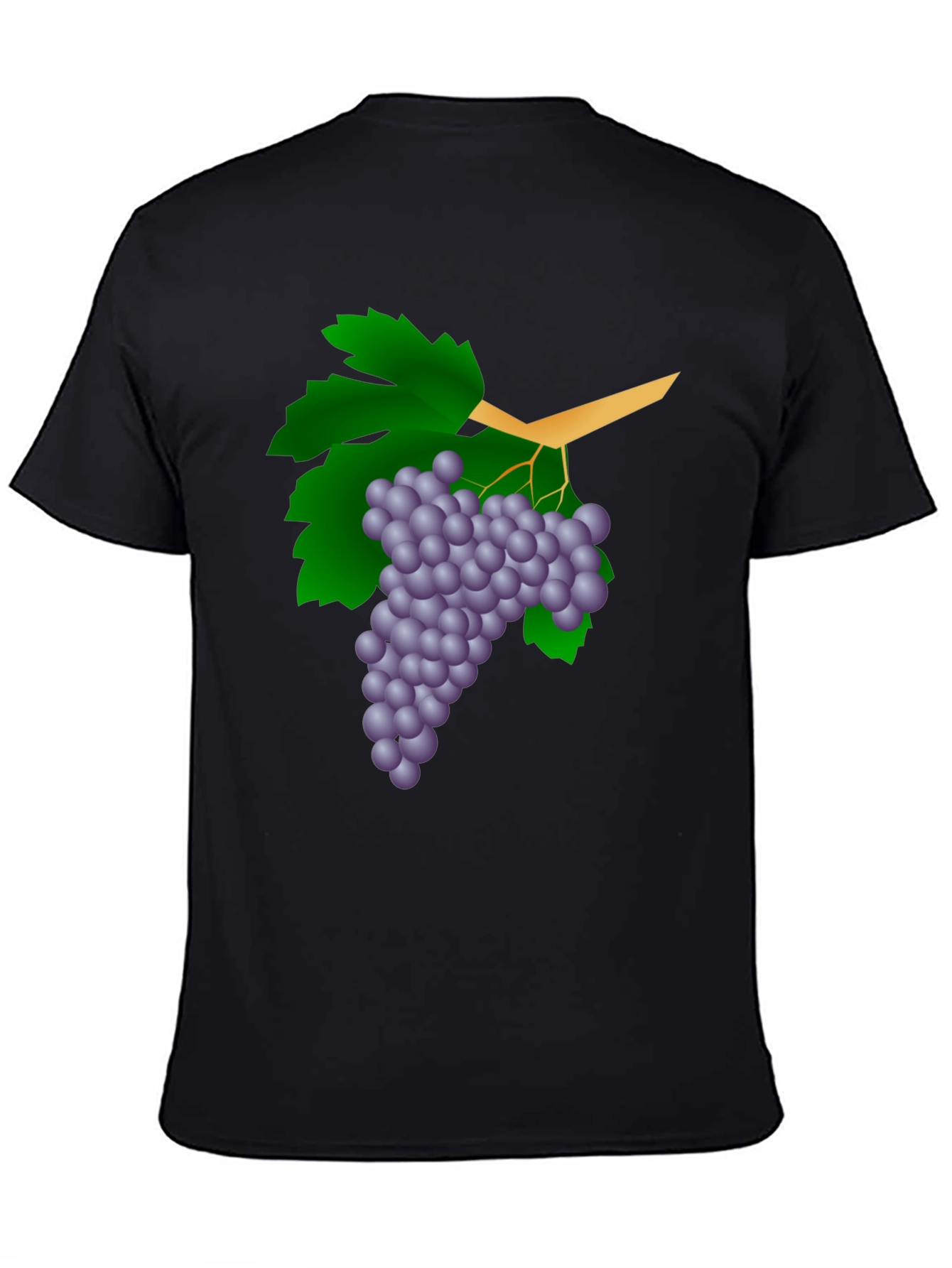Grapes Graphic Tee - Stylish Black T-Shirt