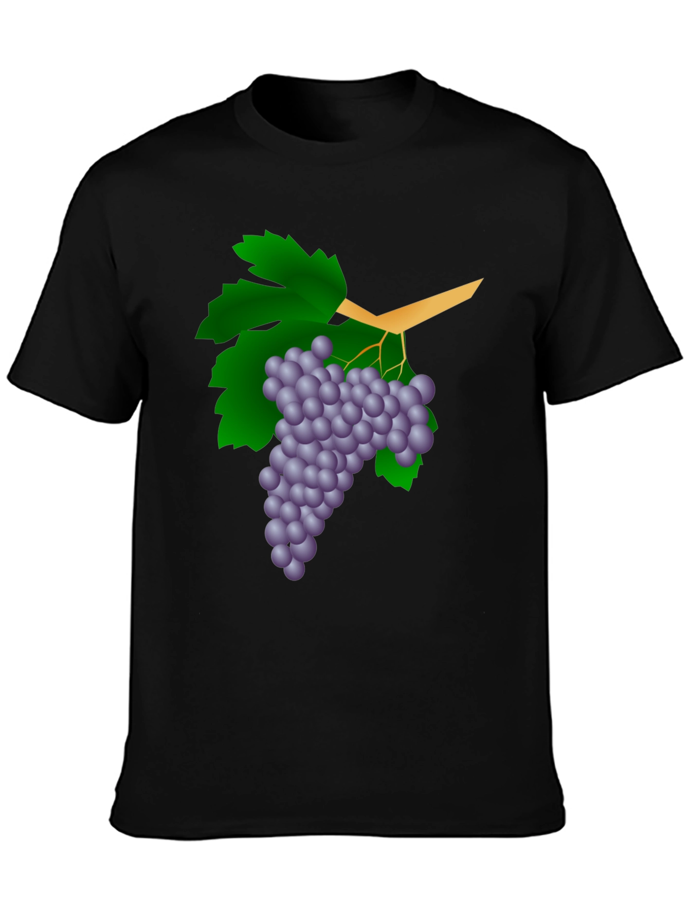 Grapes Graphic Tee - Stylish Black T-Shirt
