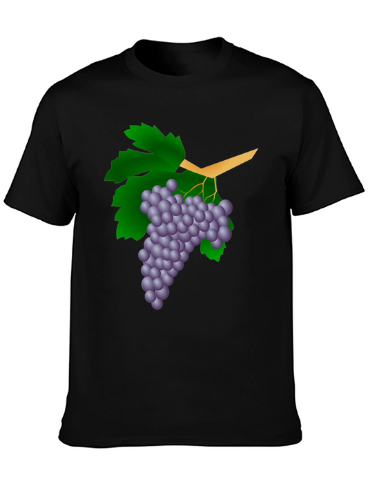 Grapes Graphic Tee - Stylish Black T-Shirt