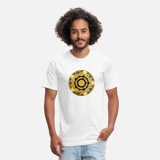 Bright Gold Circle with Proportion Shape on Center