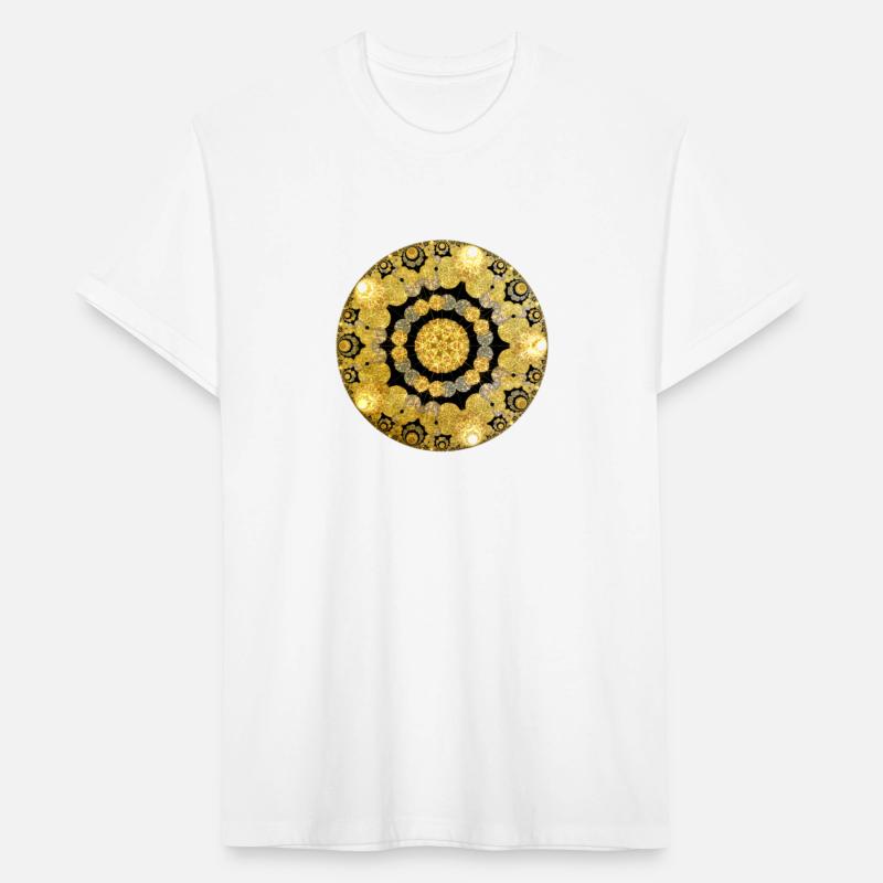 Bright Gold Circle with Proportion Shape on Center