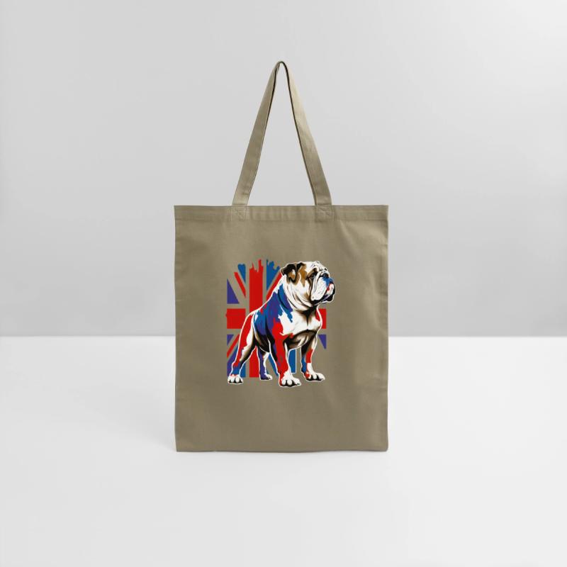 British Bulldog With Union Jack Flag King Charles