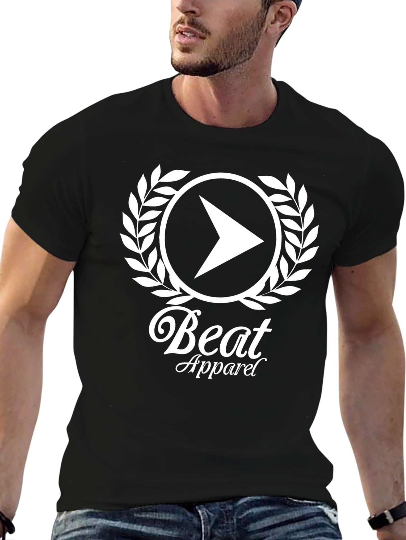 Beat Apparel Black Graphic Tee