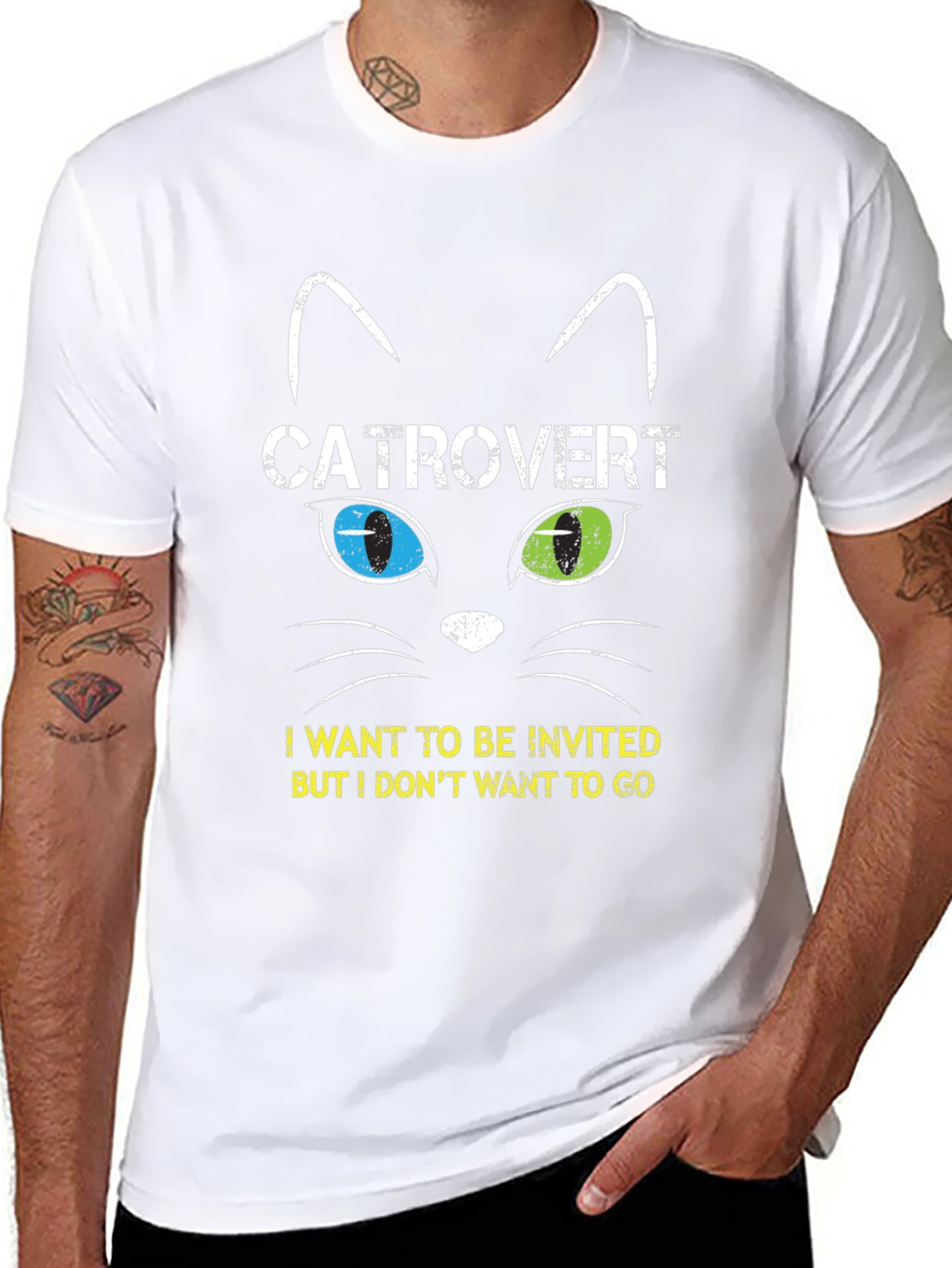 Catrovert T-Shirt - Introvert Cat Lover Tee