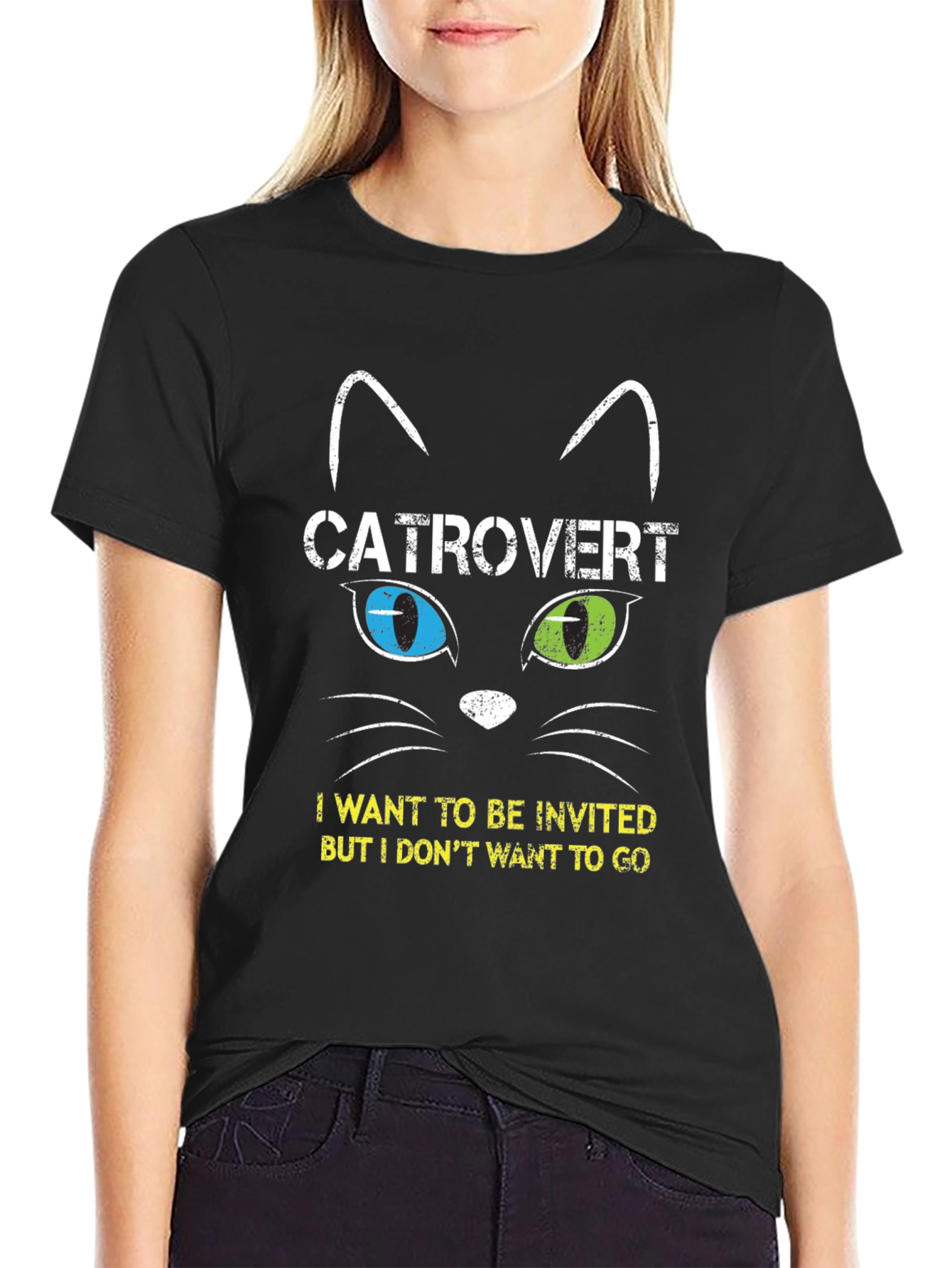 Catrovert T-Shirt - Introvert Cat Lover Tee