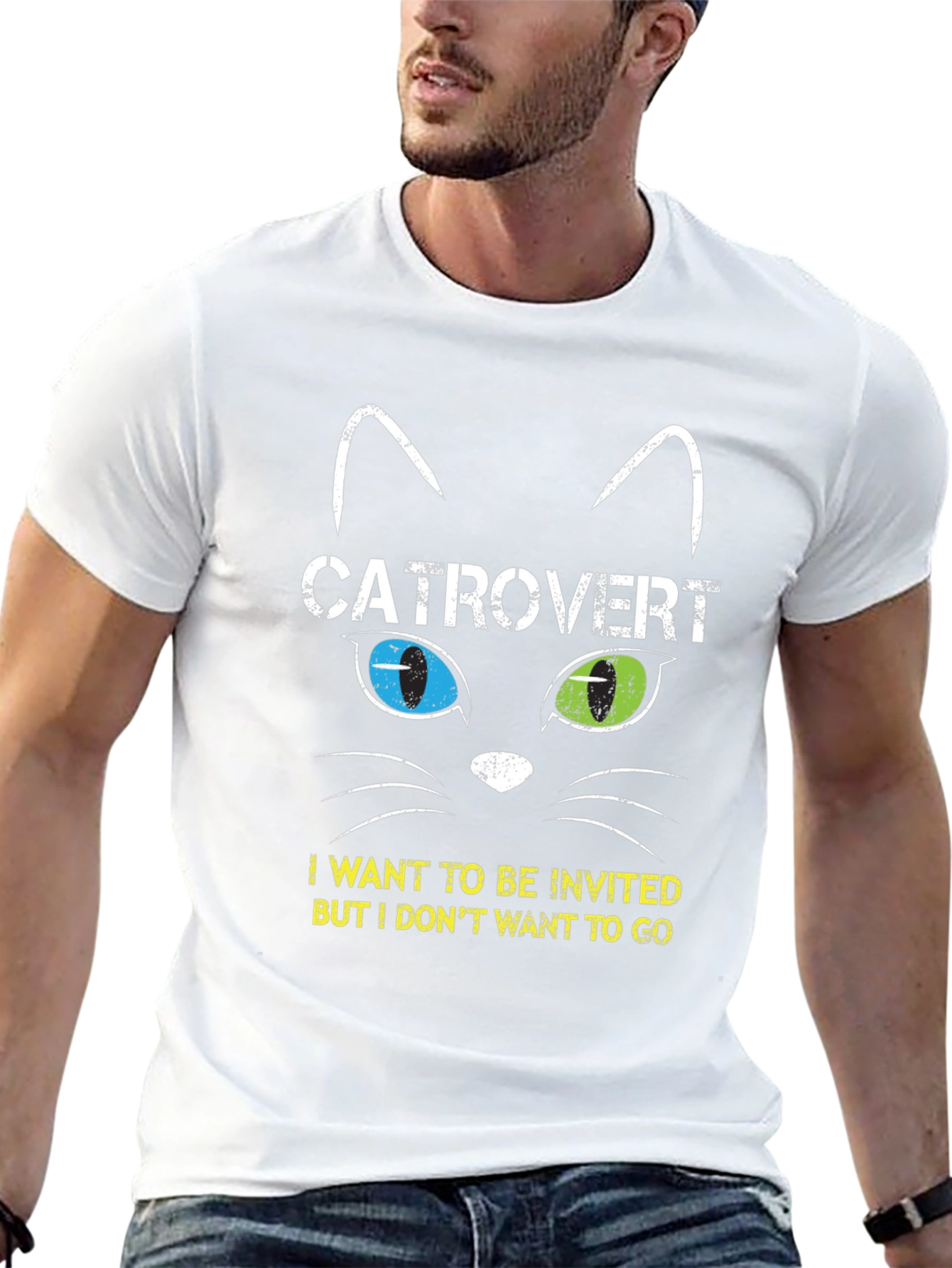 Catrovert T-Shirt - Introvert Cat Lover Tee