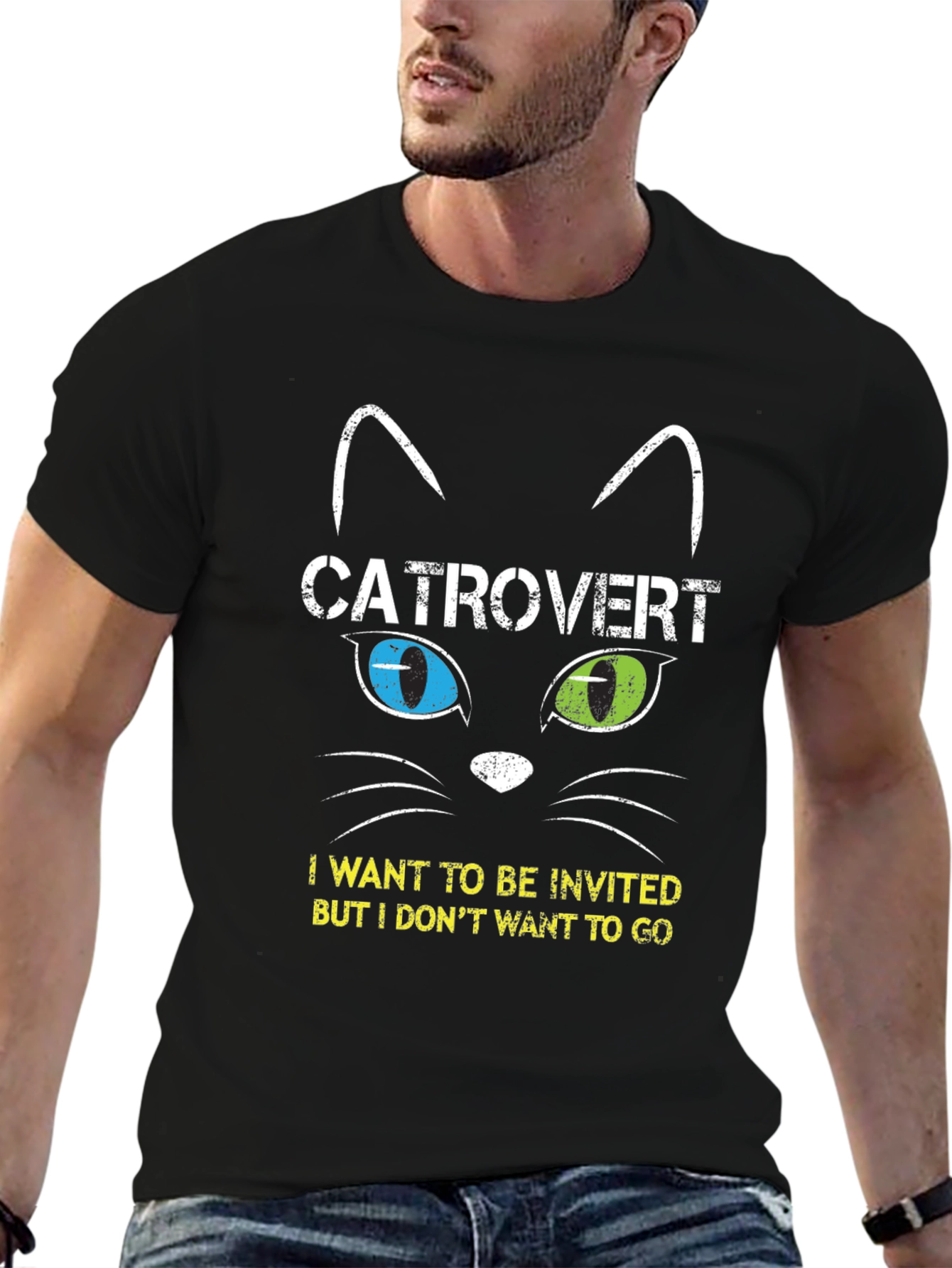 Catrovert T-Shirt - Introvert Cat Lover Tee