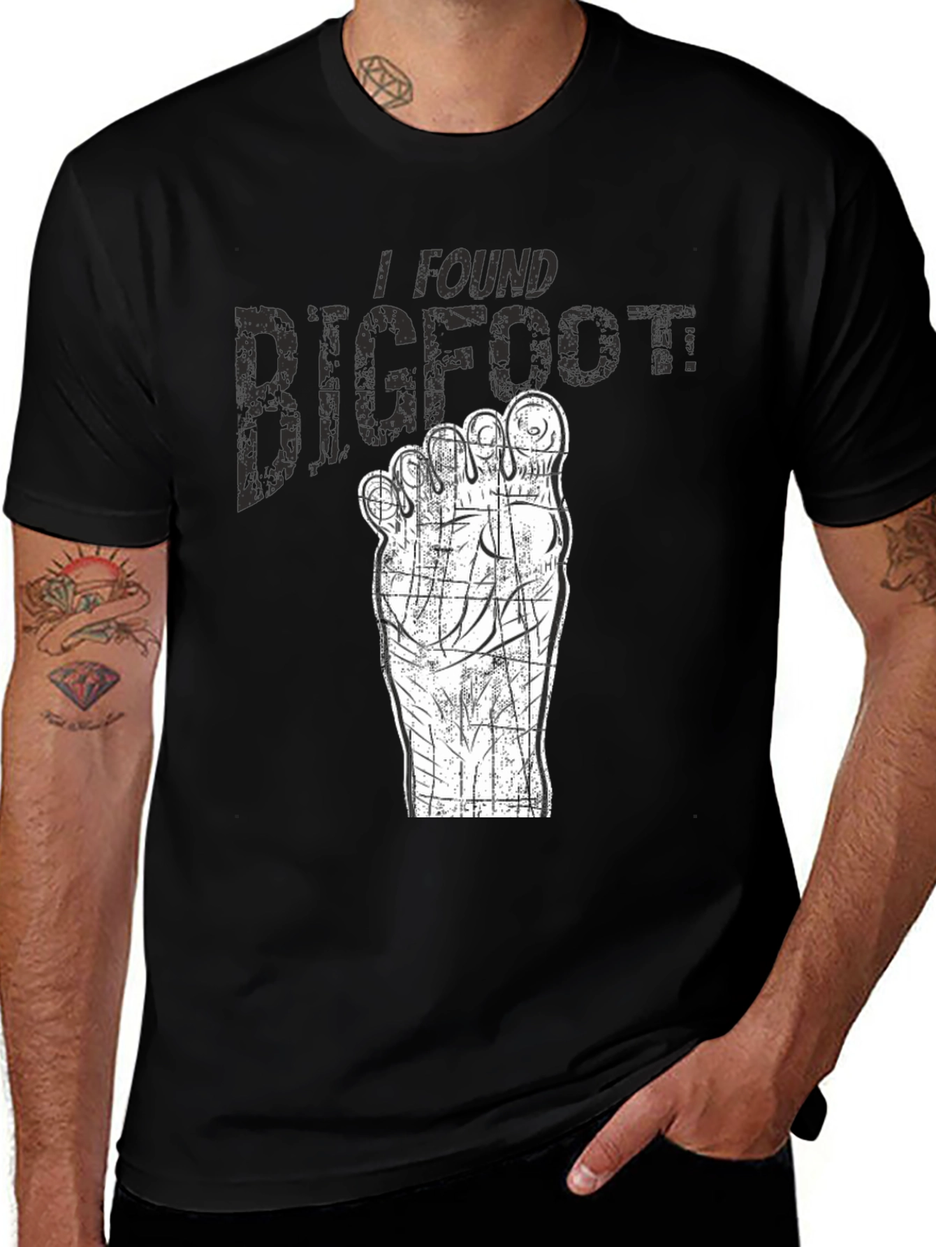 I Found Bigfoot T-Shirt - Novelty Graphic Tee