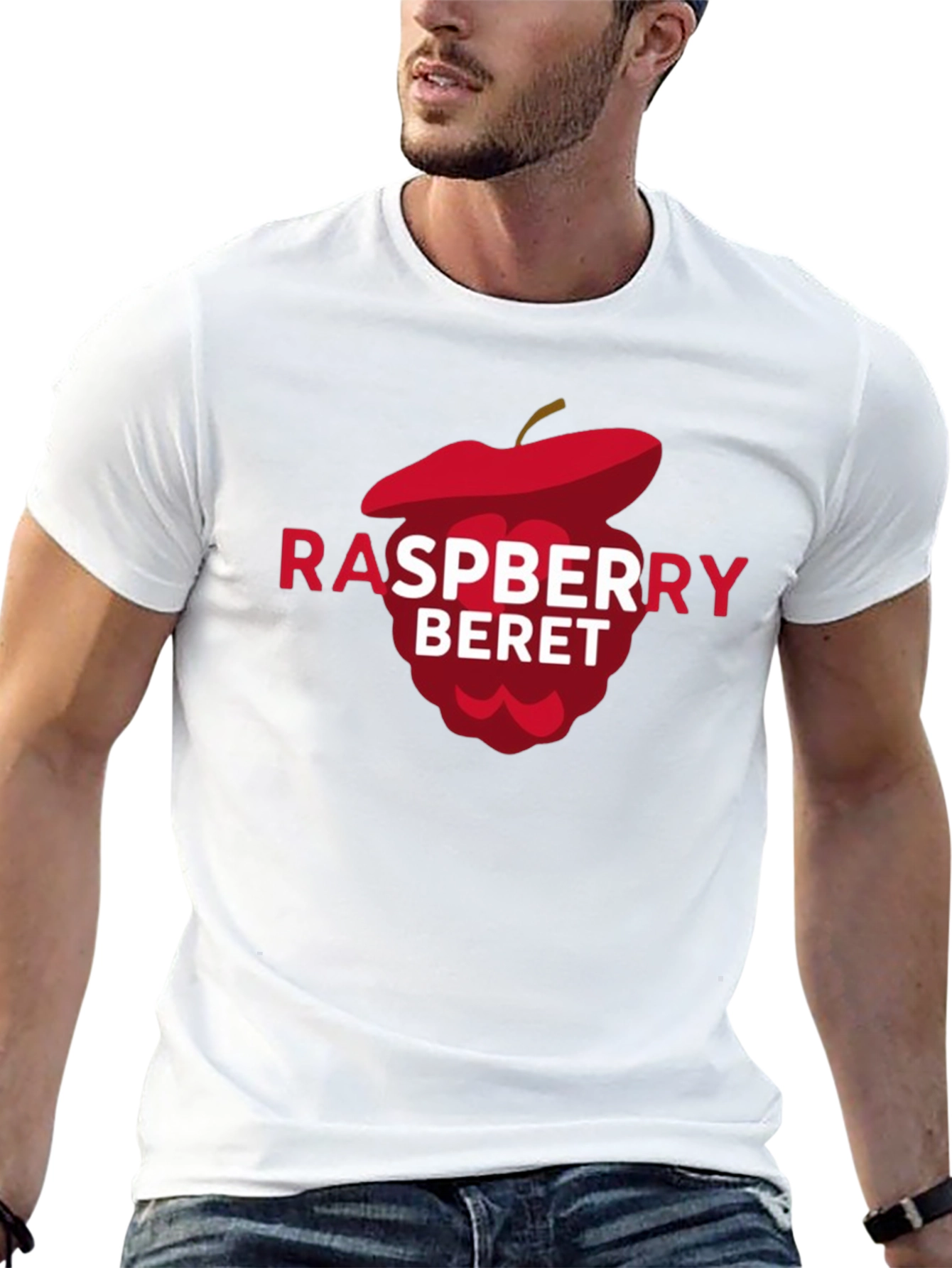 Raspberry Beret T-Shirt - Fun Graphic Tee