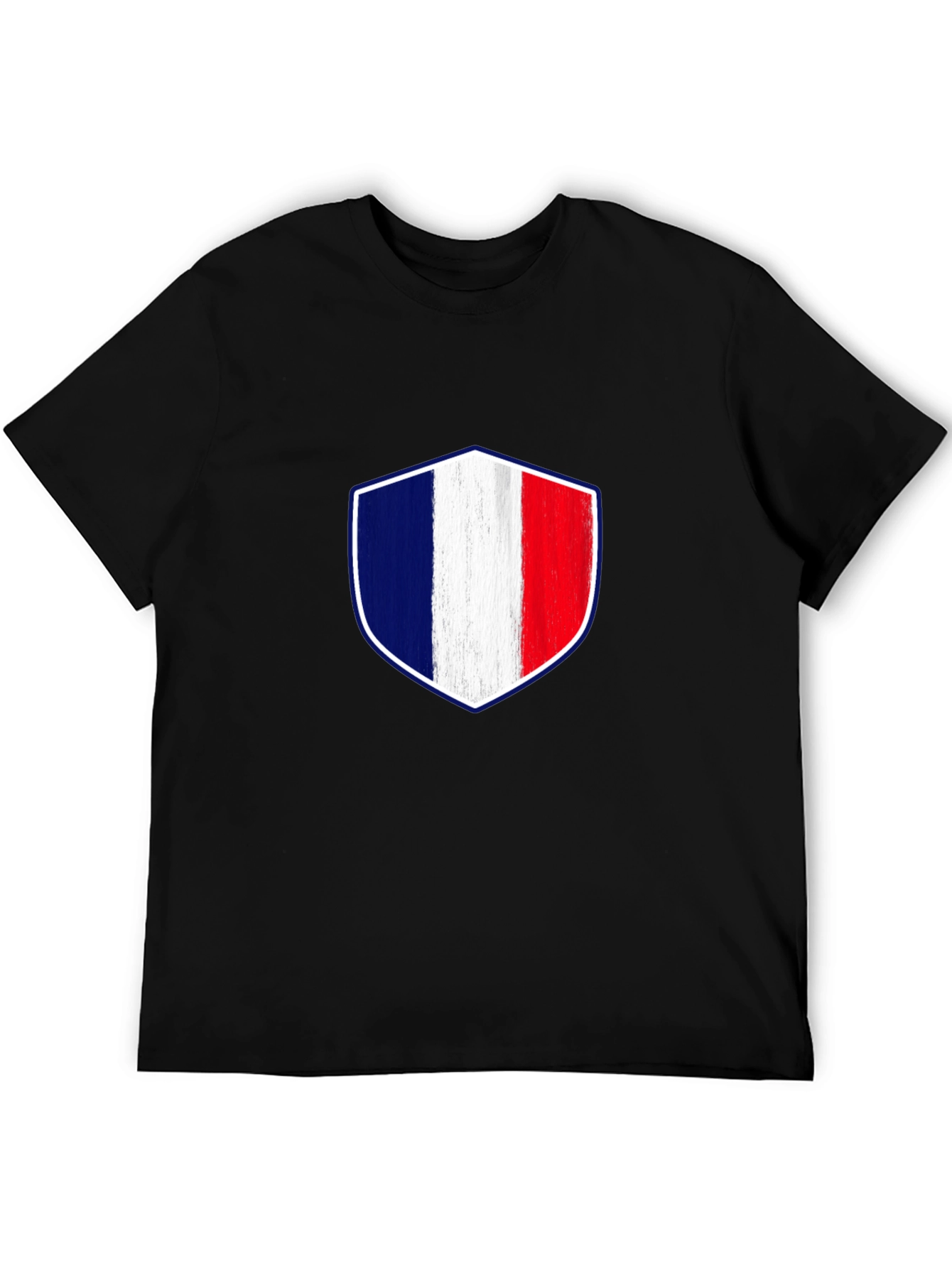 France Flag Shield Graphic T-Shirt