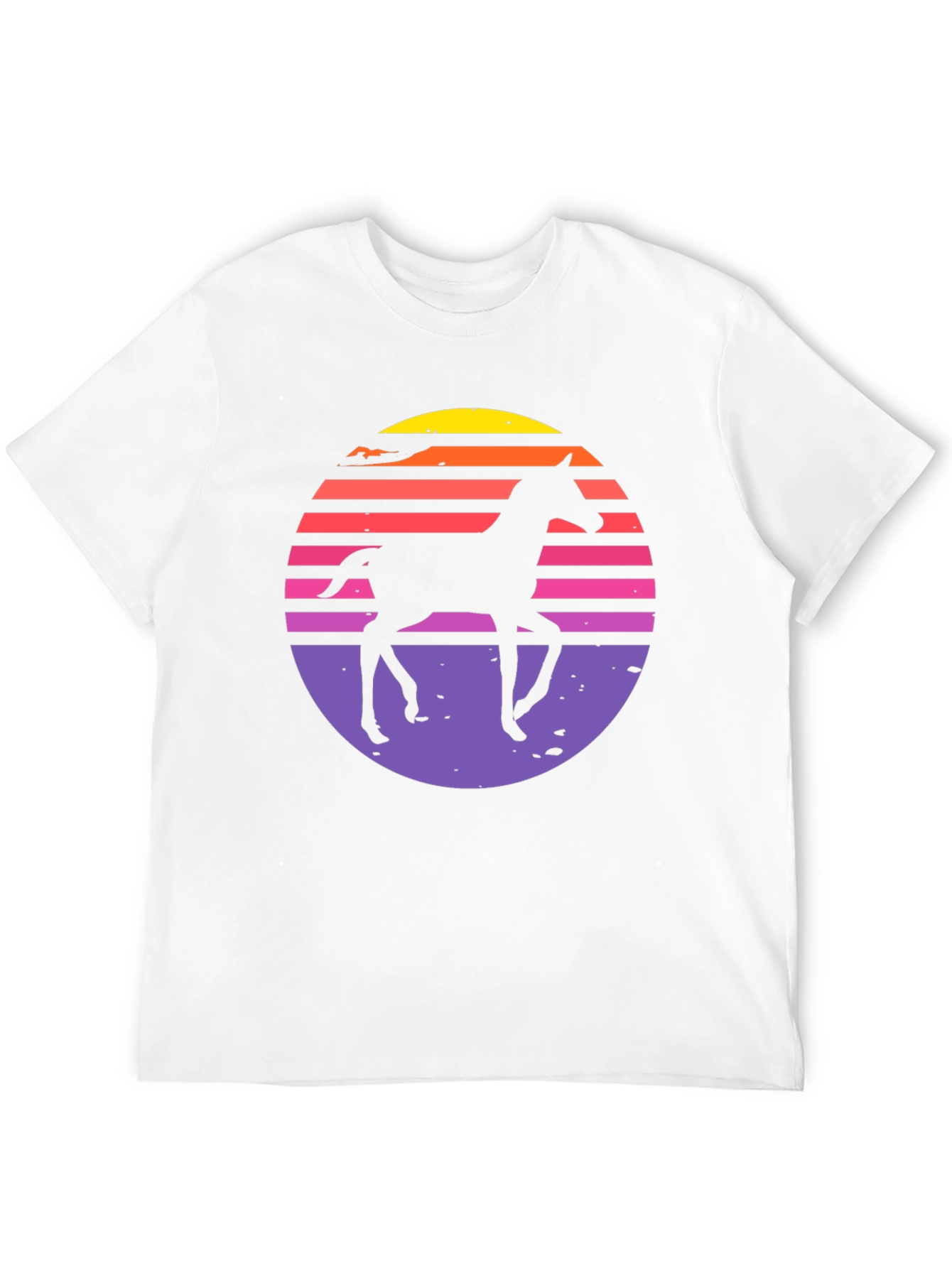 Retro Horse Sunset Graphic T-Shirt