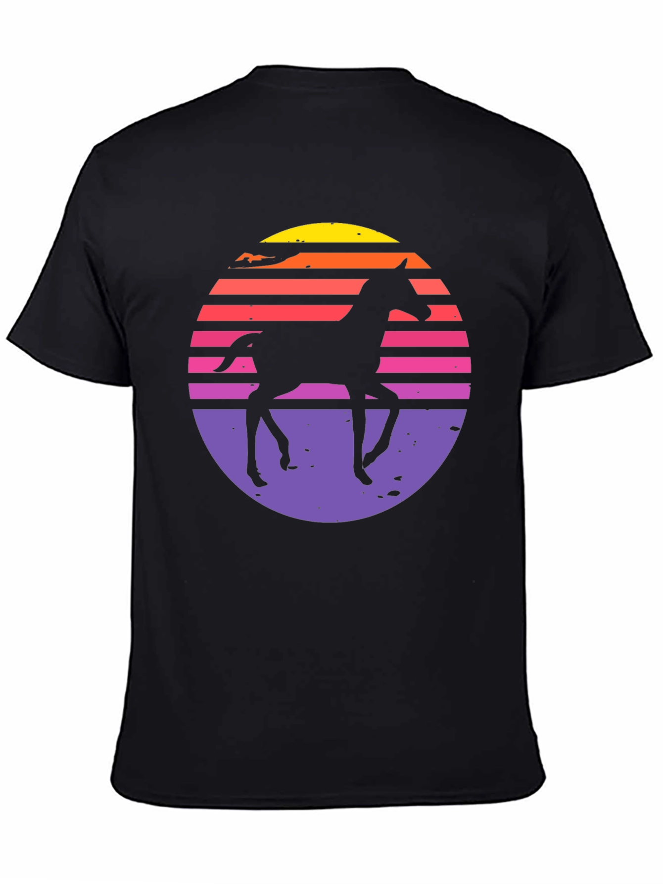 Retro Horse Sunset Graphic T-Shirt