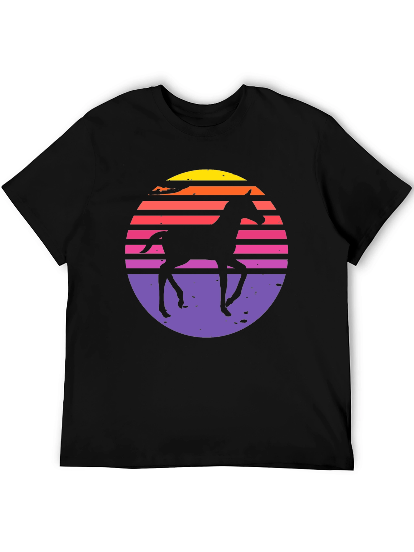 Retro Horse Sunset Graphic T-Shirt