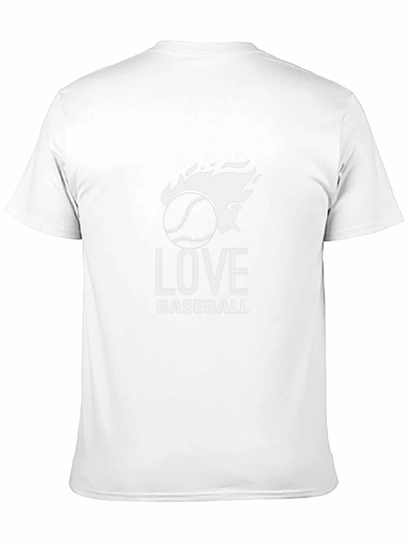 Love Baseball T-Shirt - Flaming Baseball Design