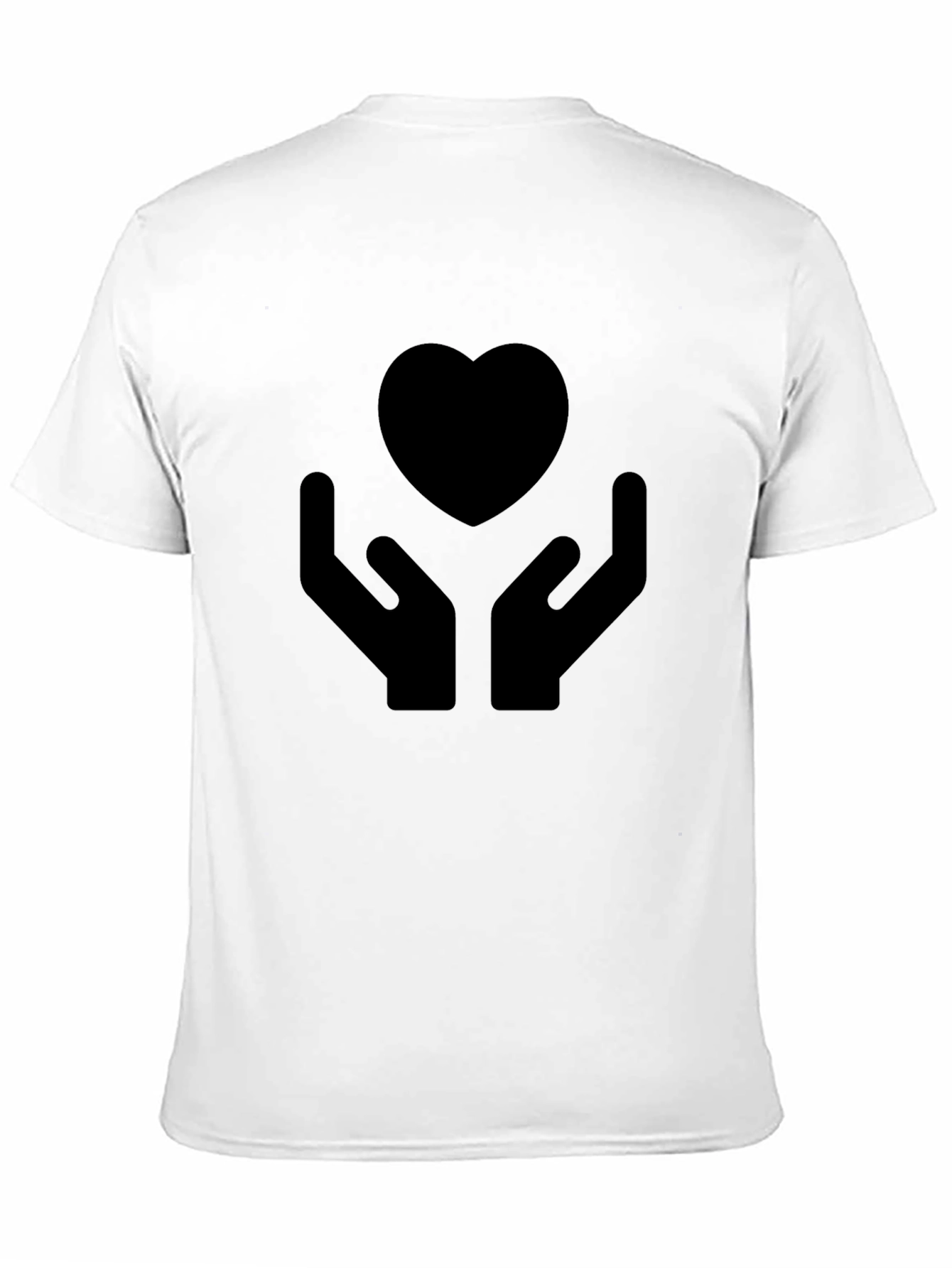 Heart Hands Graphic Tee - Black Cotton T-Shirt