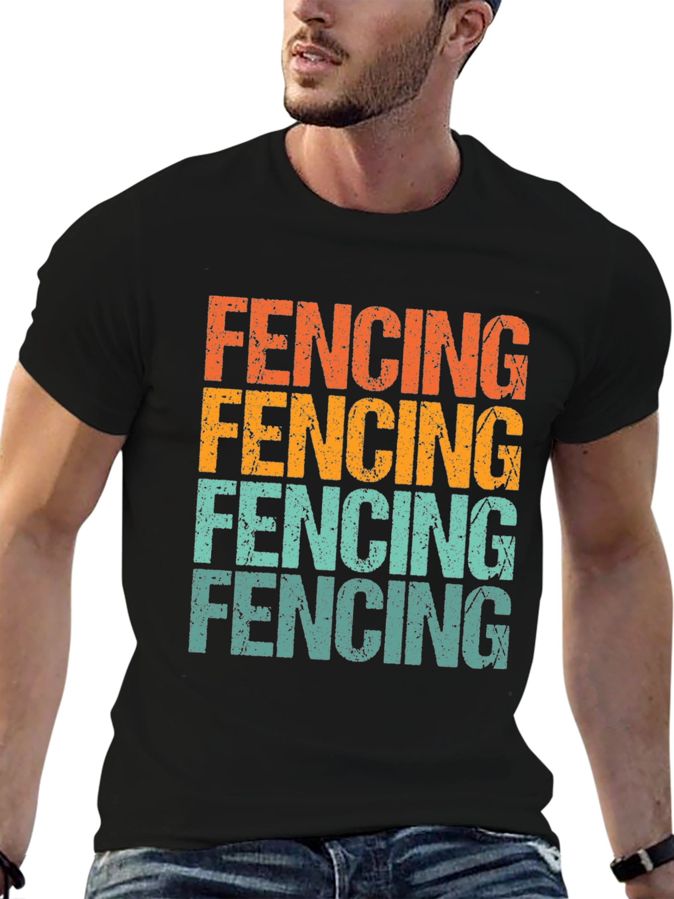 Fencing Retro Graphic Tee