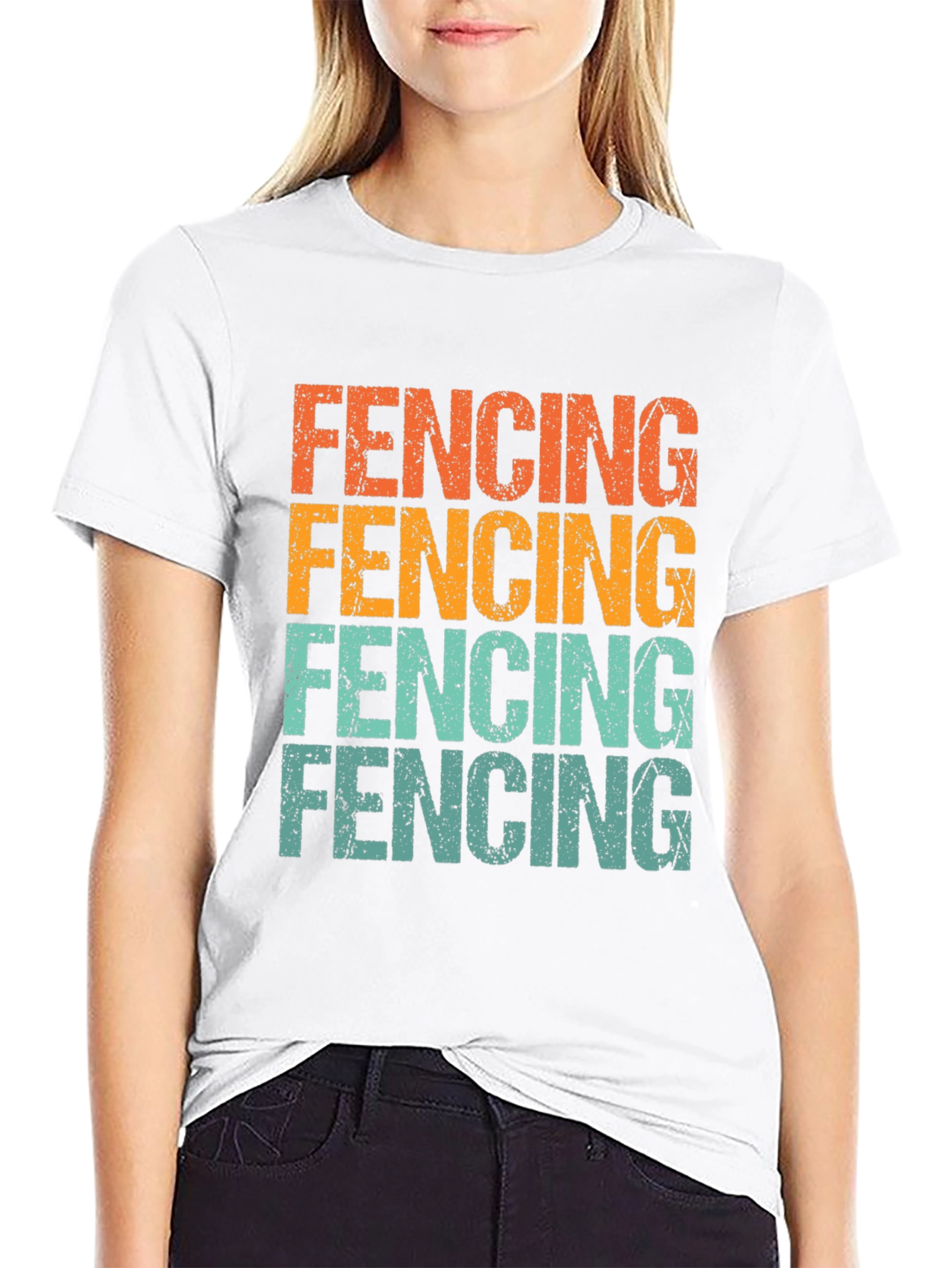 Fencing Retro Graphic Tee
