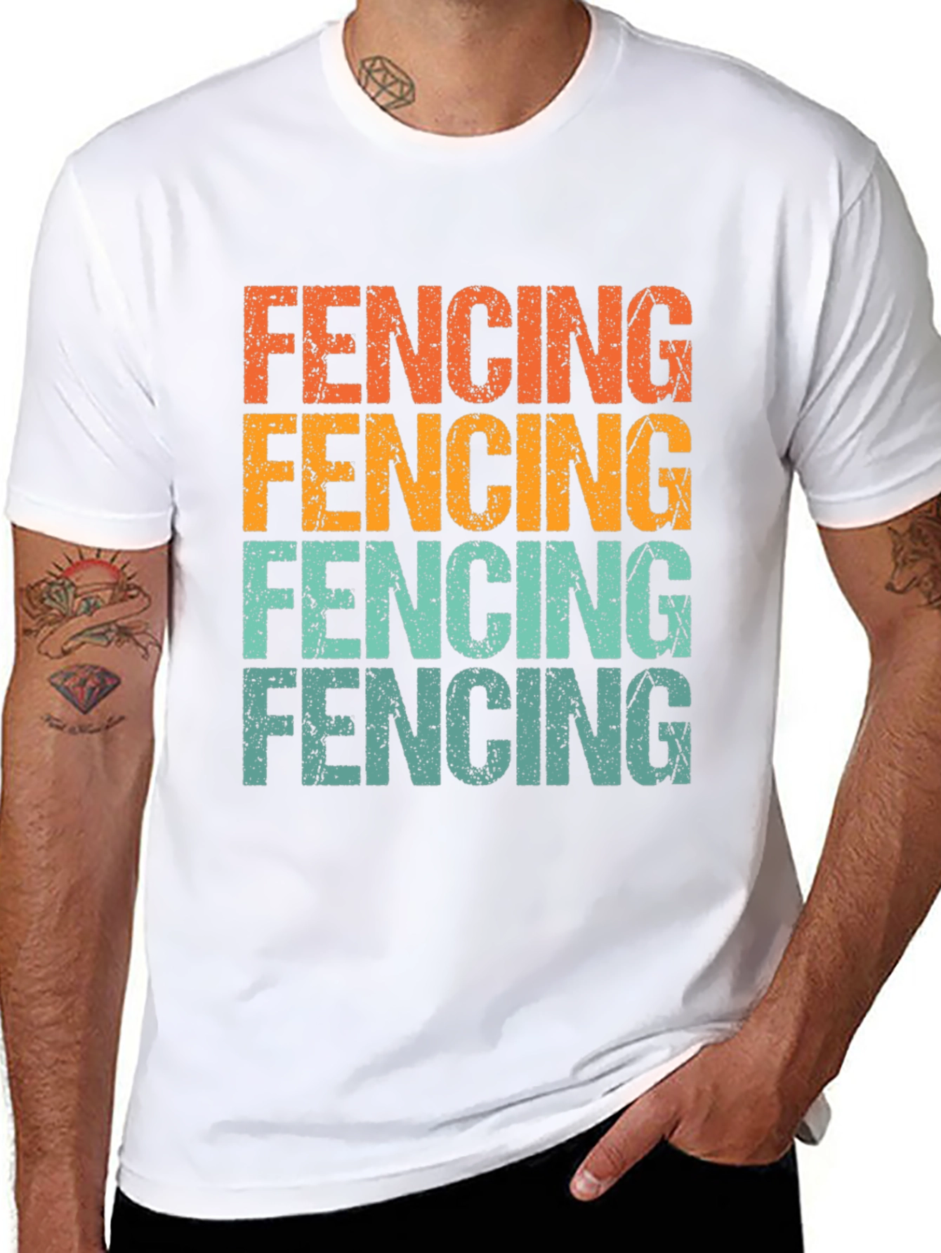 Fencing Retro Graphic Tee