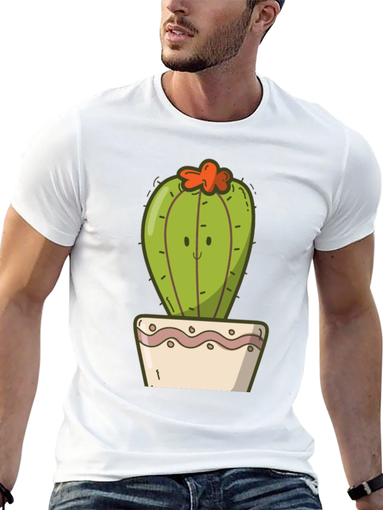 Cute Cactus Graphic Tee - Soft Cotton Blend