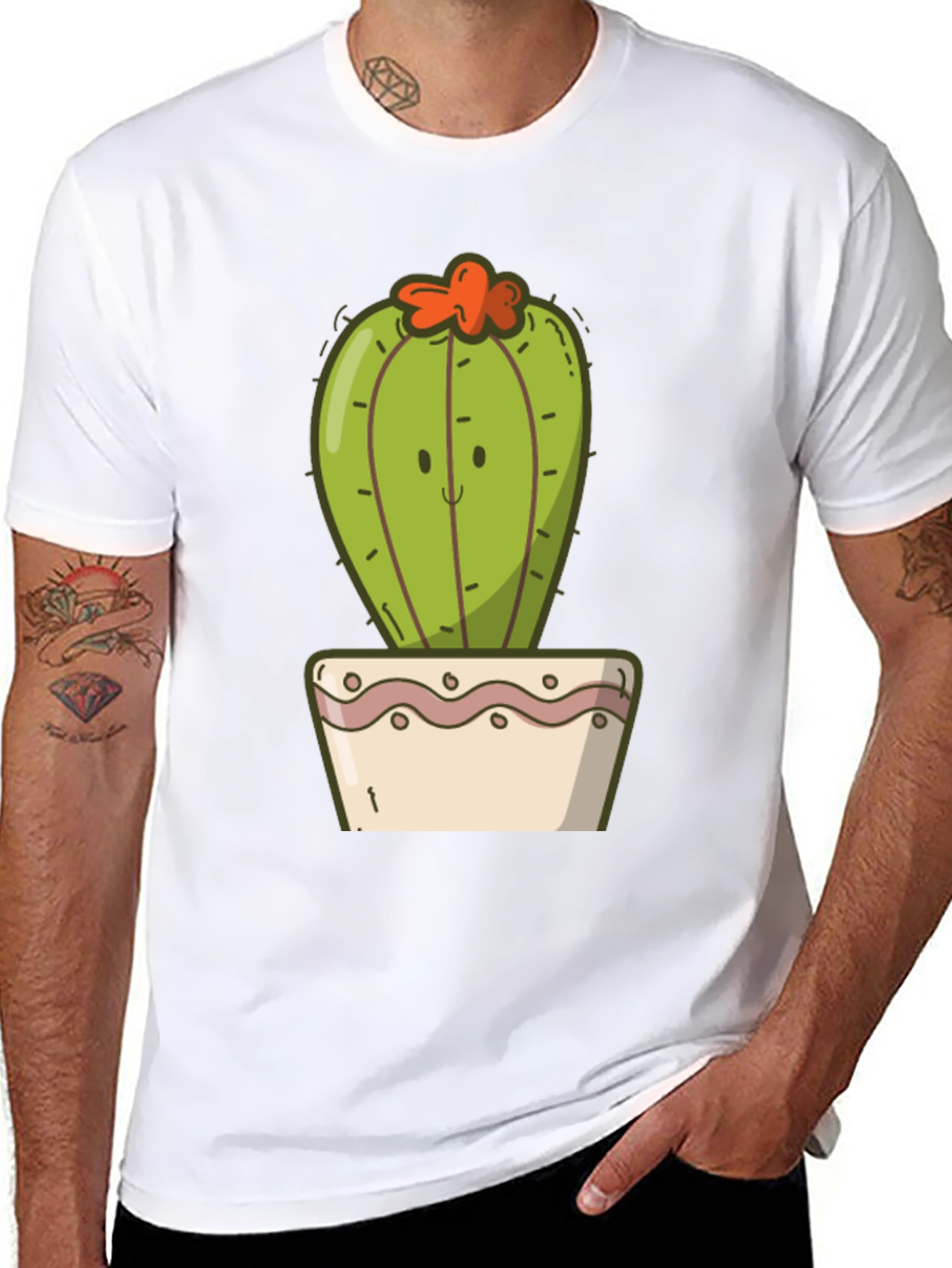 Cute Cactus Graphic Tee - Soft Cotton Blend