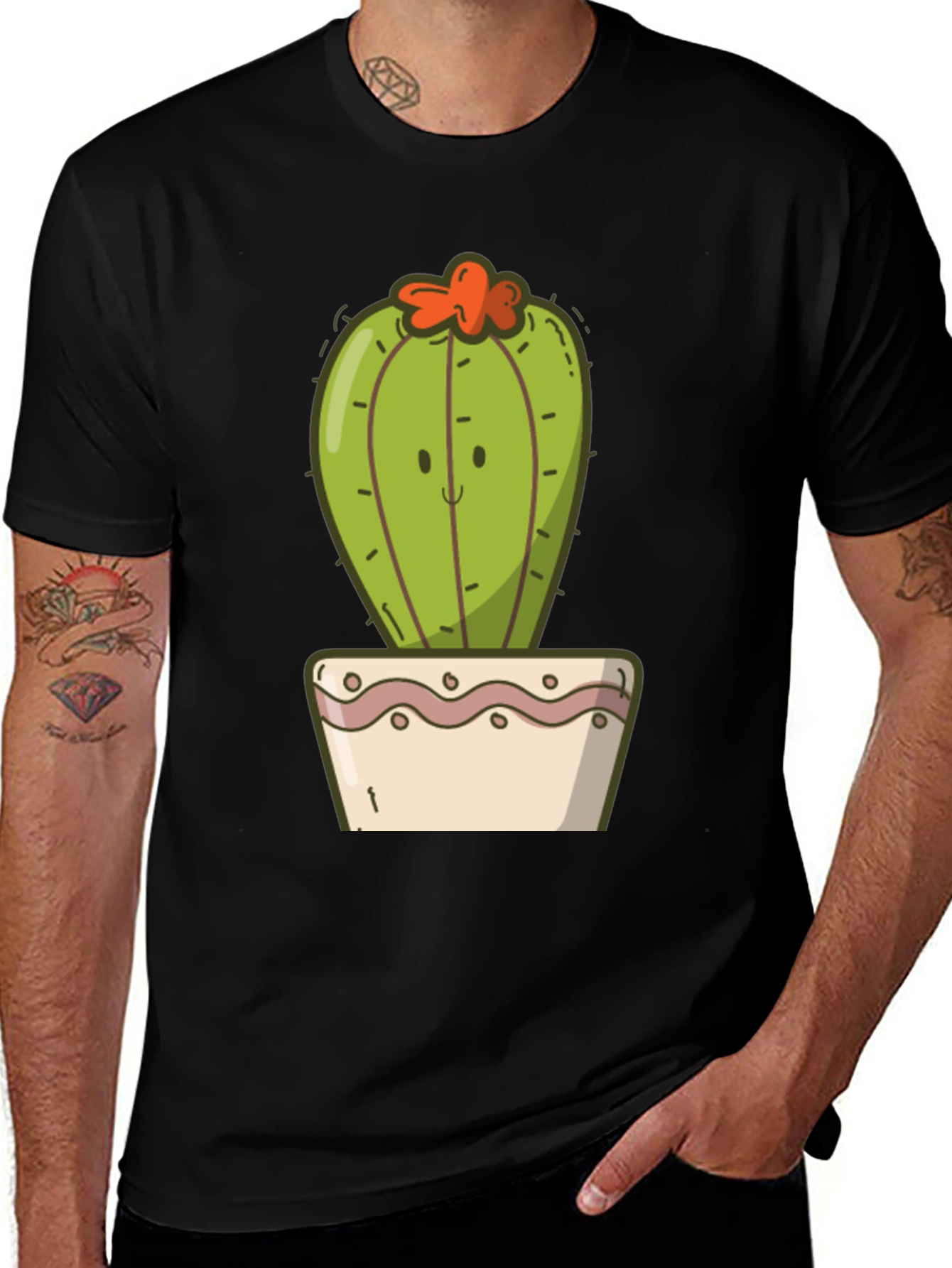 Cute Cactus Graphic Tee - Soft Cotton Blend