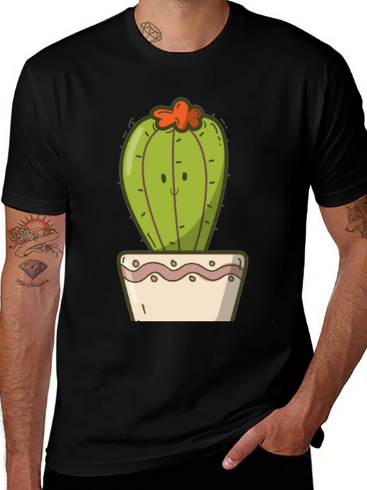 Cute Cactus Graphic Tee - Soft Cotton Blend