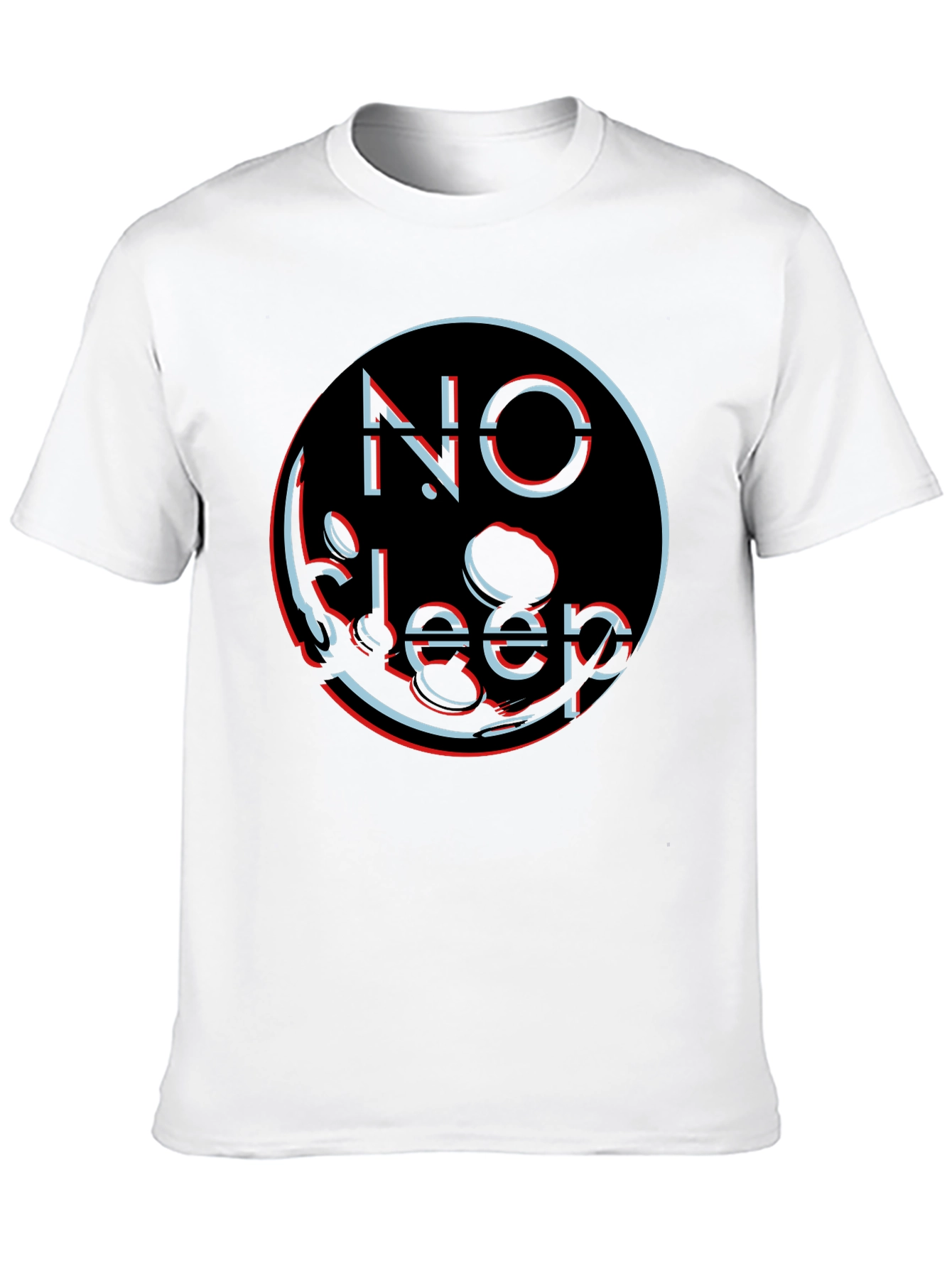 No Sleep Graphic Tee - Black Cotton Blend Shirt