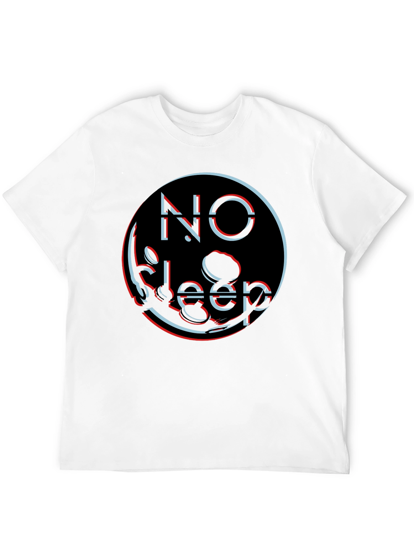No Sleep Graphic Tee - Black Cotton Blend Shirt