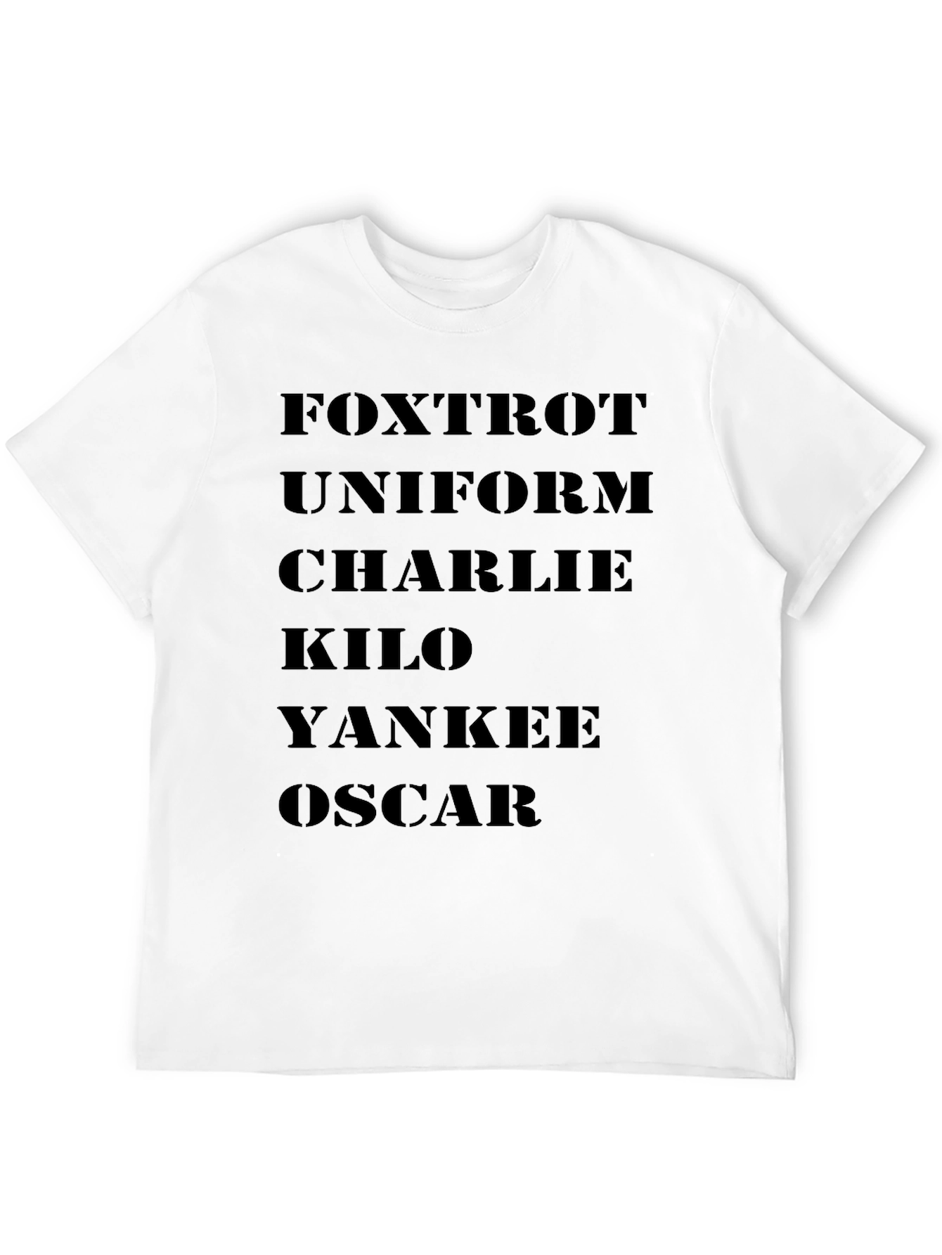 Phonetic Alphabet T-Shirt - Foxtrot Uniform Charlie