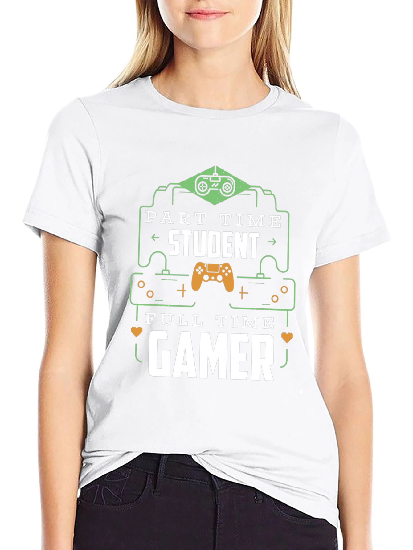 Part Time Student Full Time Gamer Graphic T-Shirt