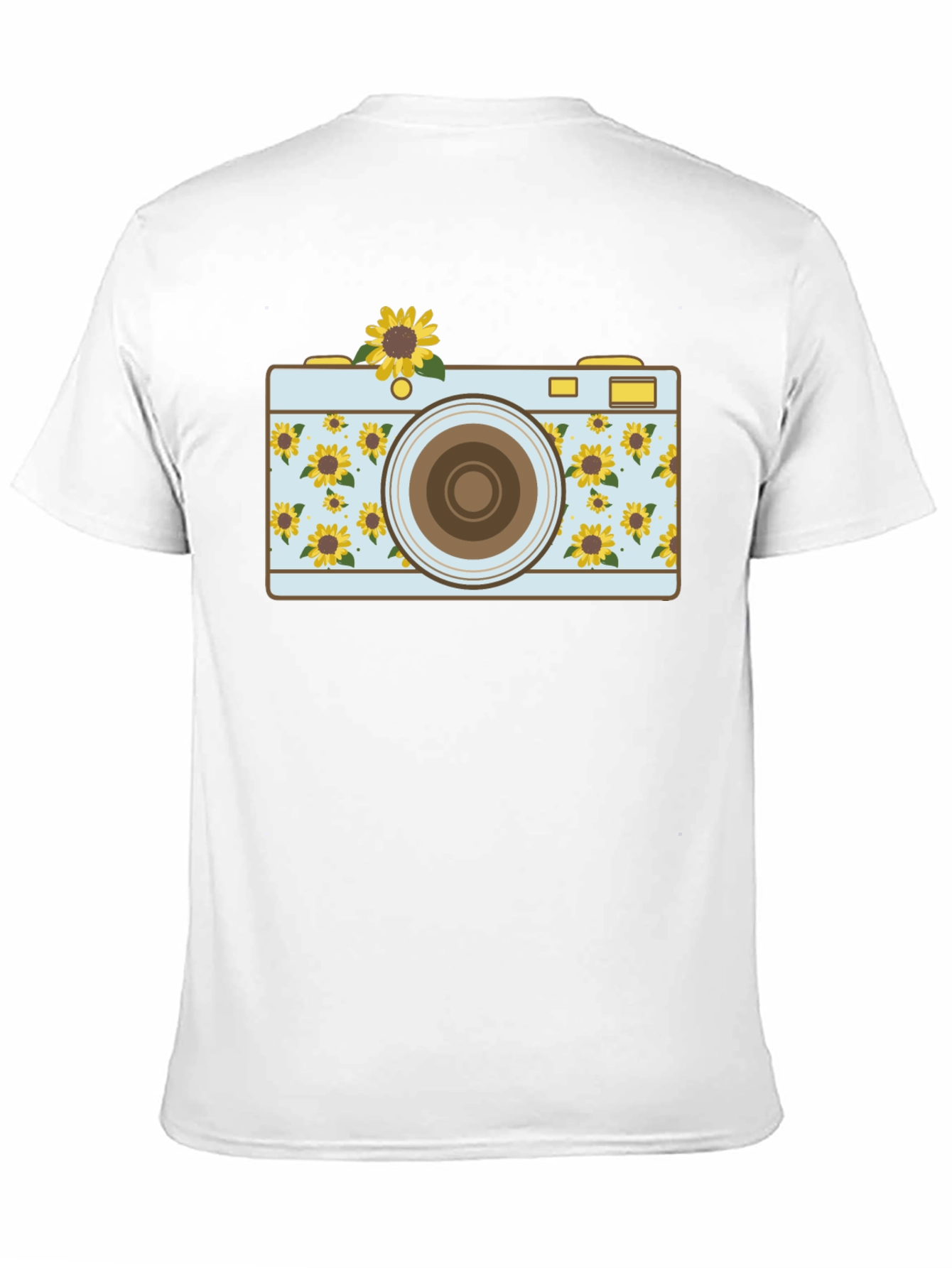 Sunflower Camera Graphic Tee - Unique Photo Lover Shirt