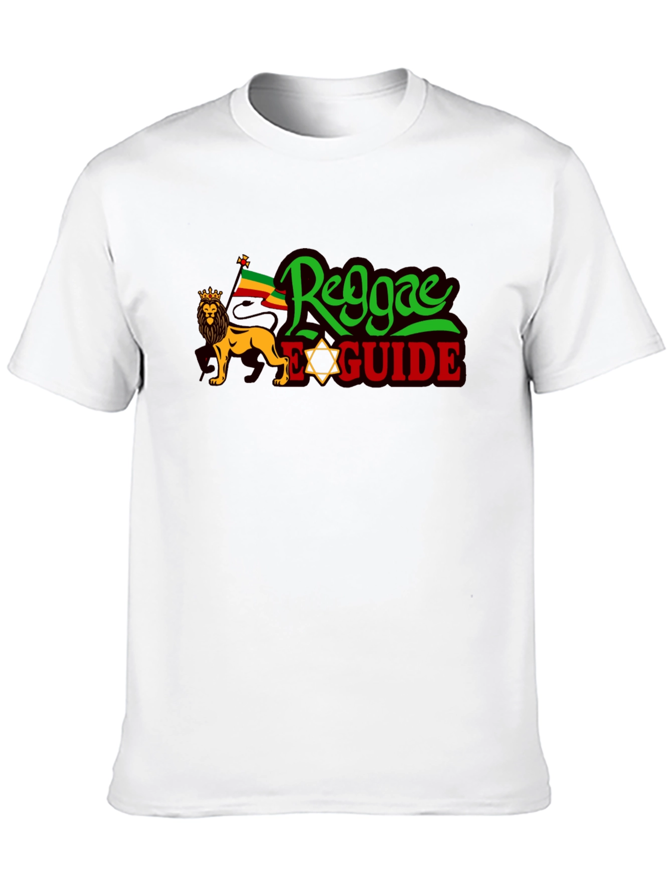 Reggae Guide Graphic T-Shirt - Rasta Lion Design