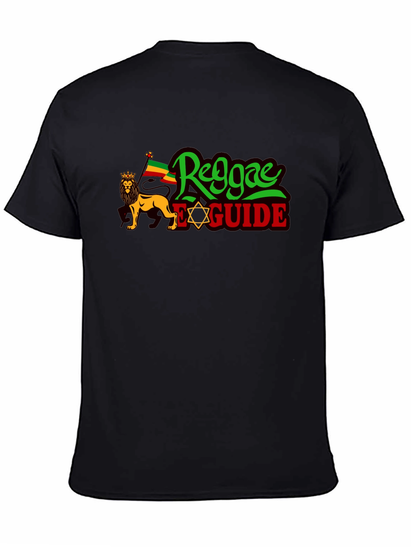 Reggae Guide Graphic T-Shirt - Rasta Lion Design