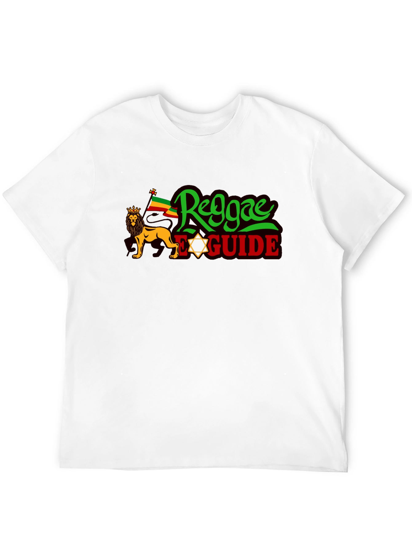 Reggae Guide Graphic T-Shirt - Rasta Lion Design