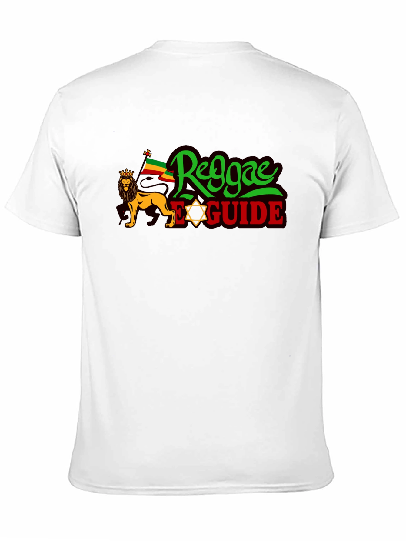 Reggae Guide Graphic T-Shirt - Rasta Lion Design