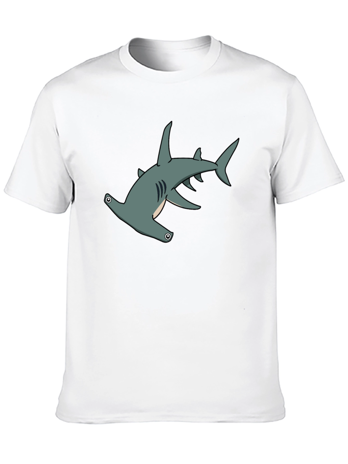 Hammerhead Shark Graphic Tee - Black Cotton