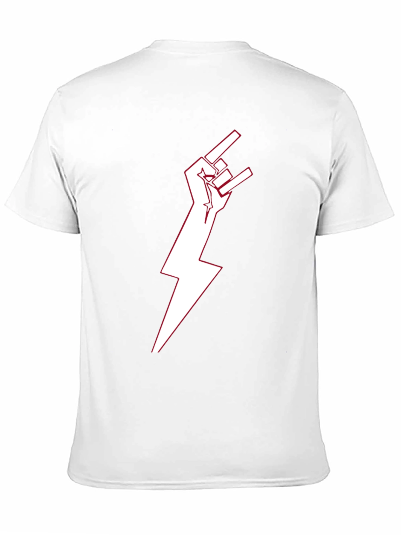 Rock On! Lightning Bolt Graphic Tee - Black