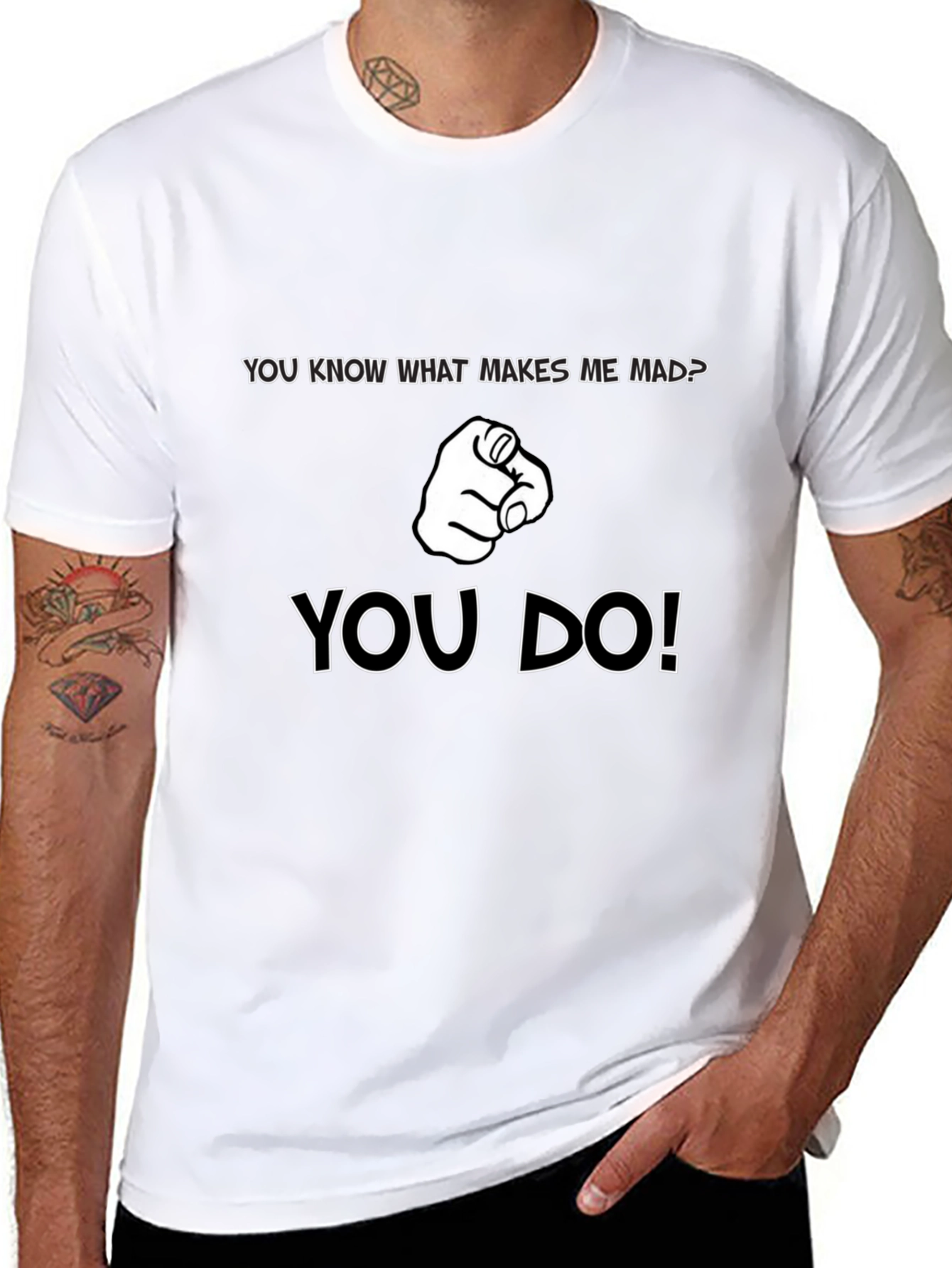 You Know What Makes Me Mad? Black Graphic Tee