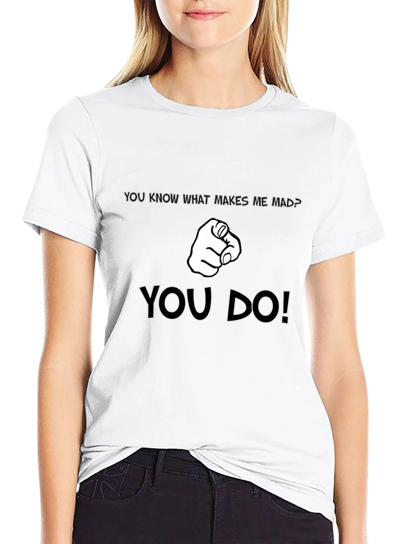 You Know What Makes Me Mad? Black Graphic Tee