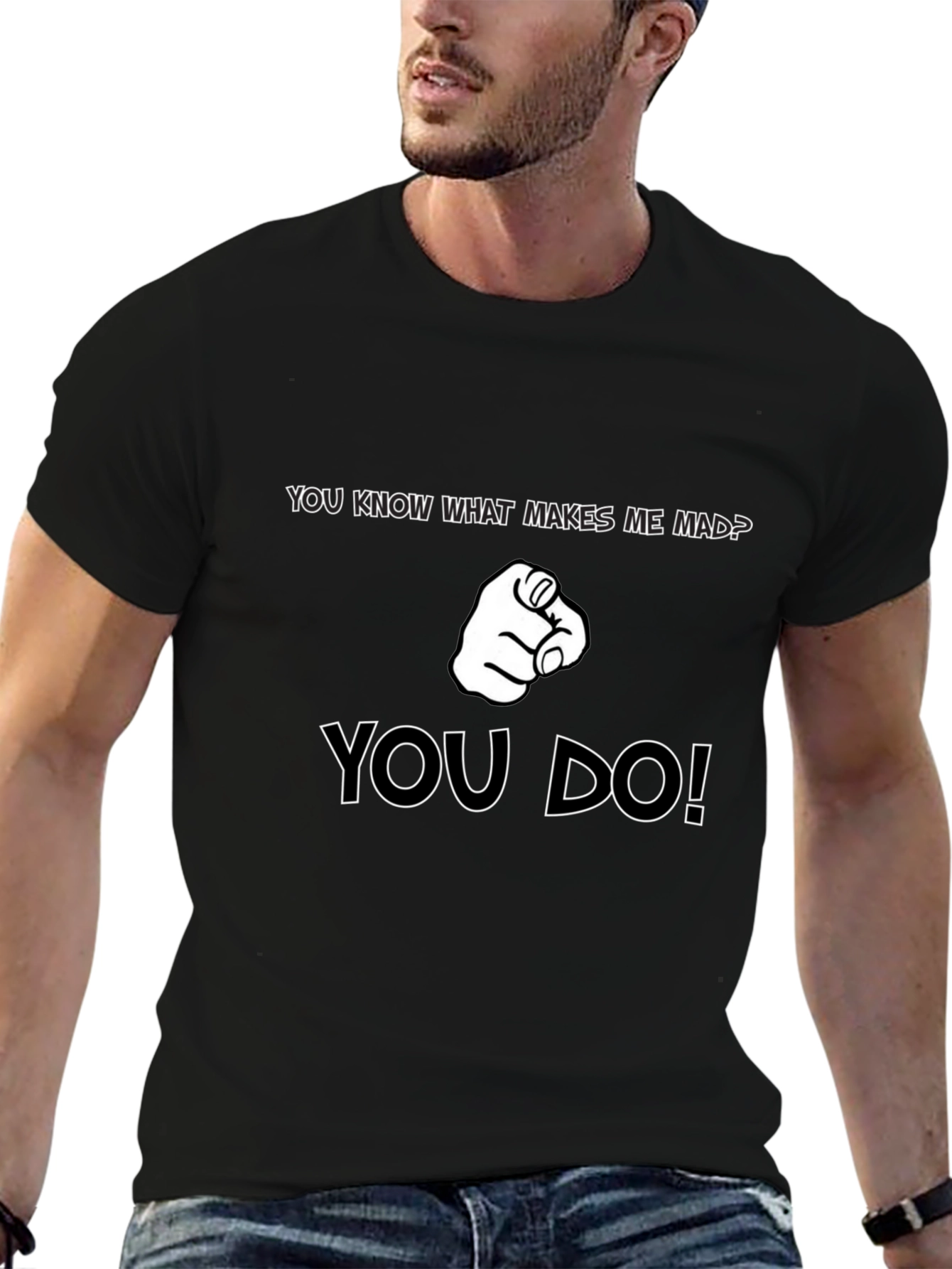 You Know What Makes Me Mad? Black Graphic Tee