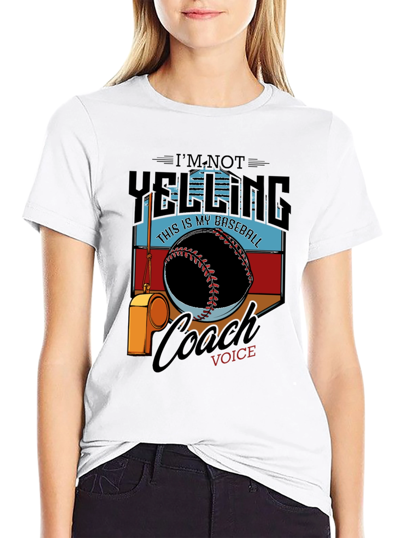 Baseball Coach T-Shirt - Im Not Yelling Graphic Tee