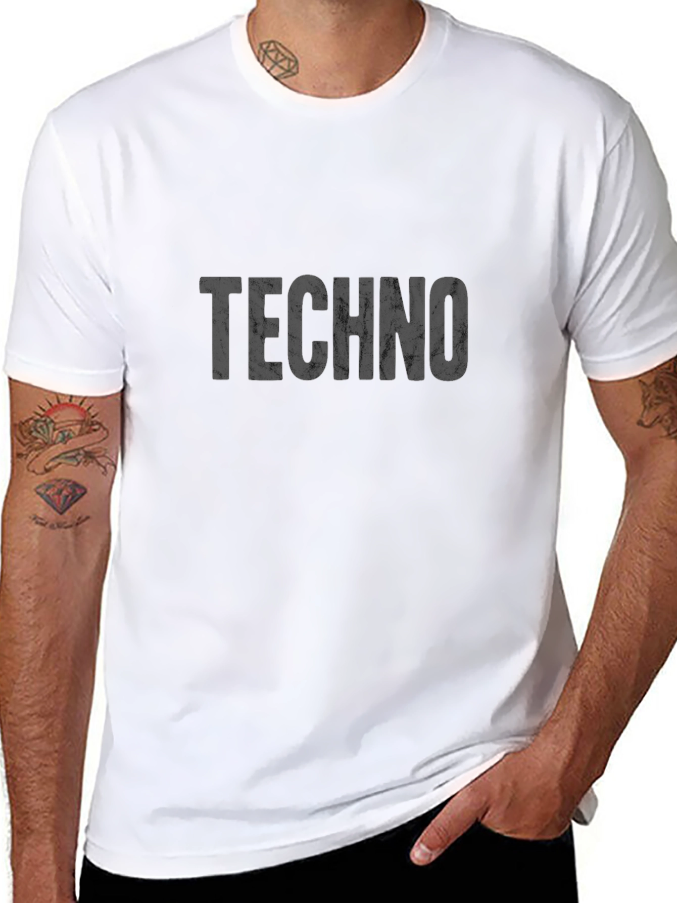 Techno T-Shirt - Distressed Graphic Tee